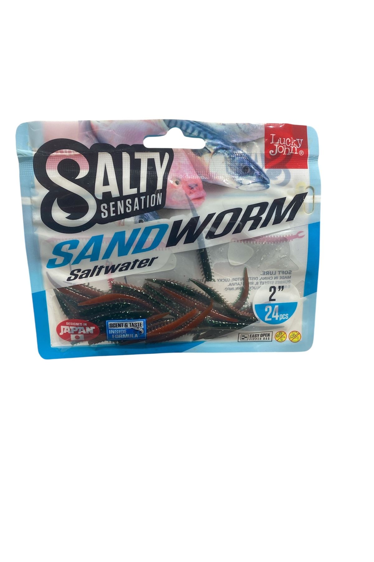 LUCKY JOHN Salty Sandworm Saltwater 2" 24 Adet