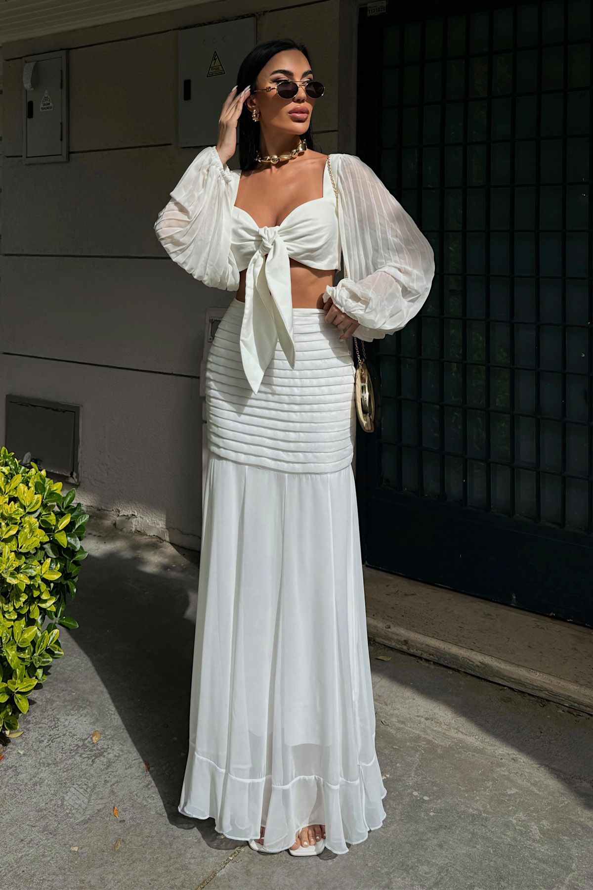 Seda Yalçın Atelier-White Pinterest Custom Monaco Skirt 1