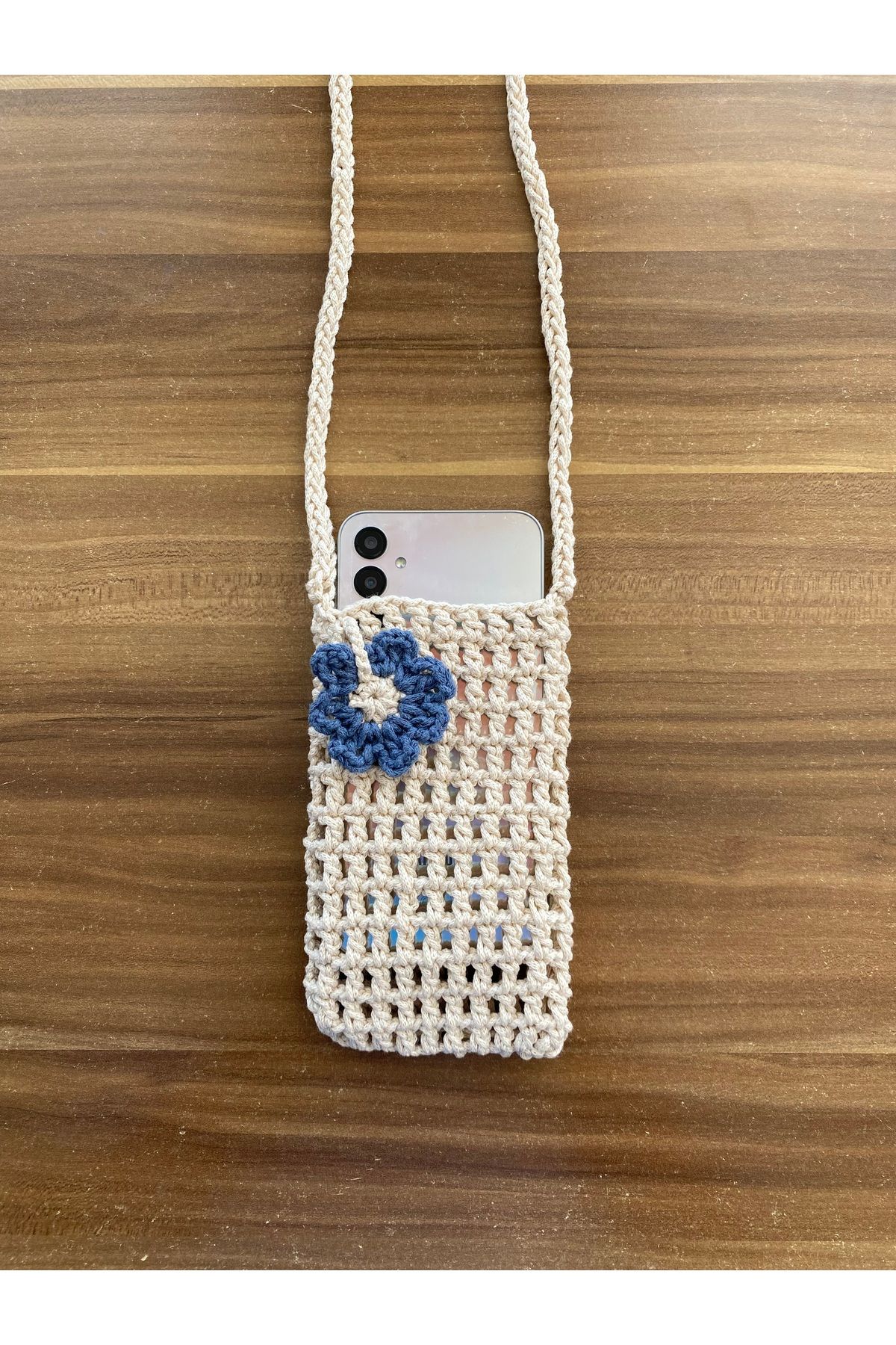 VİONA Papatya Süslemeli Telefon Çantası