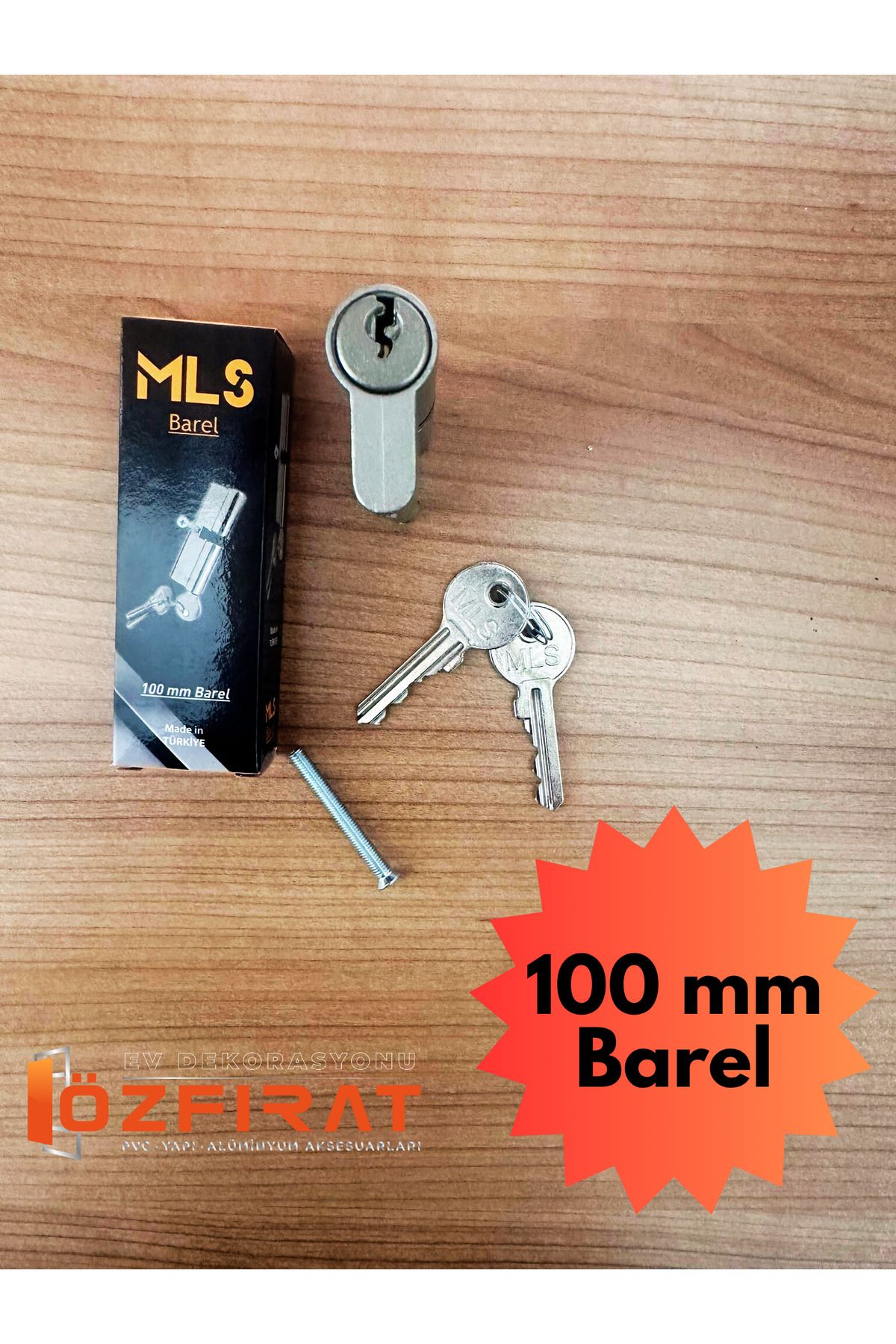 ÖZFIRAT PVC YAPI-PVC Pimapen Door Lock Core Barrel with 100mm Brass Key 3