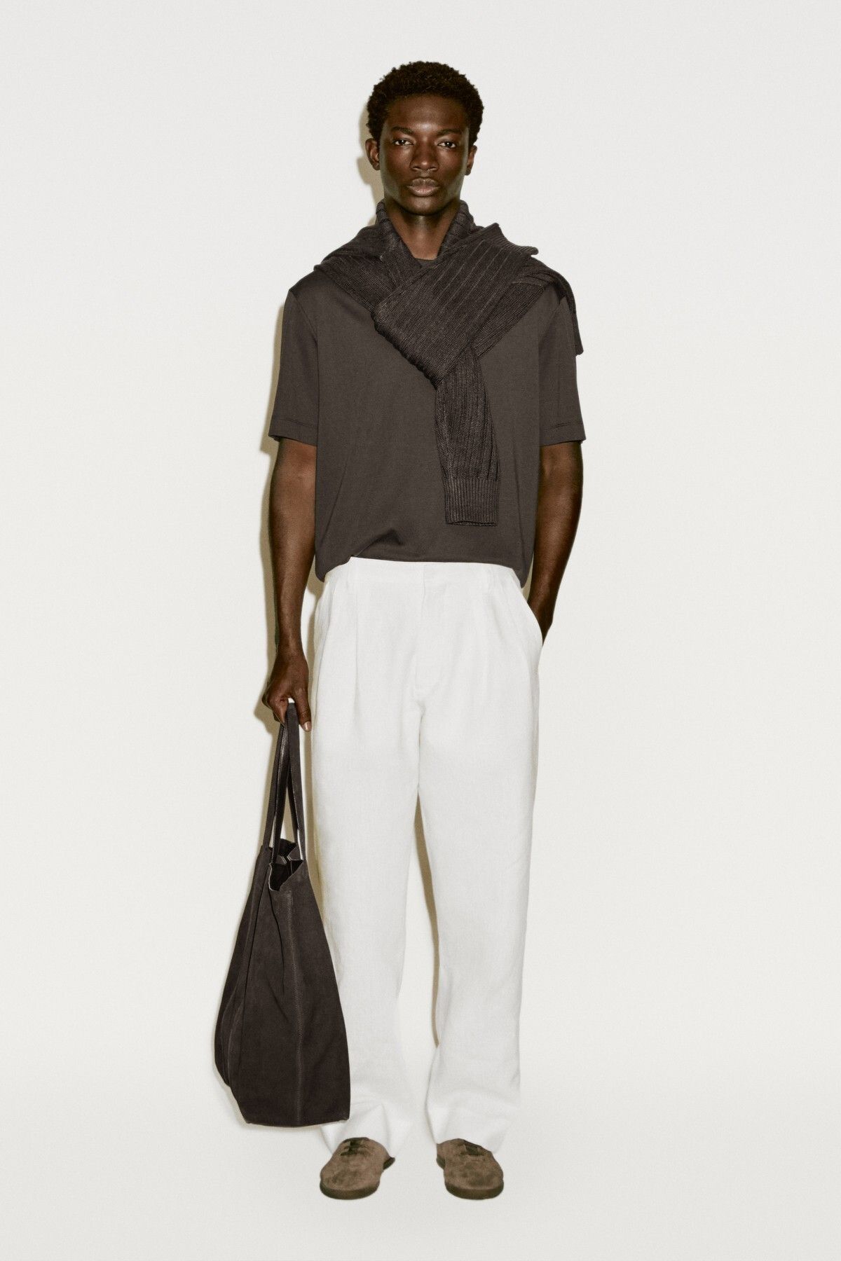 Massimo Dutti Pamuklu regular fit t-shirt - Limited Edition