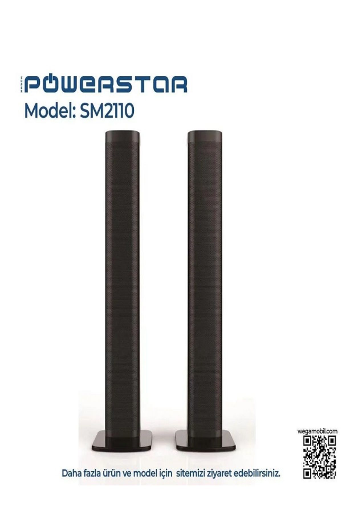 Bolsat MÜZİK KUTUSU POWERSTAR SM-2110 KULE 2'Lİ BLUETOOTH - USB - HAFIZA KARTI