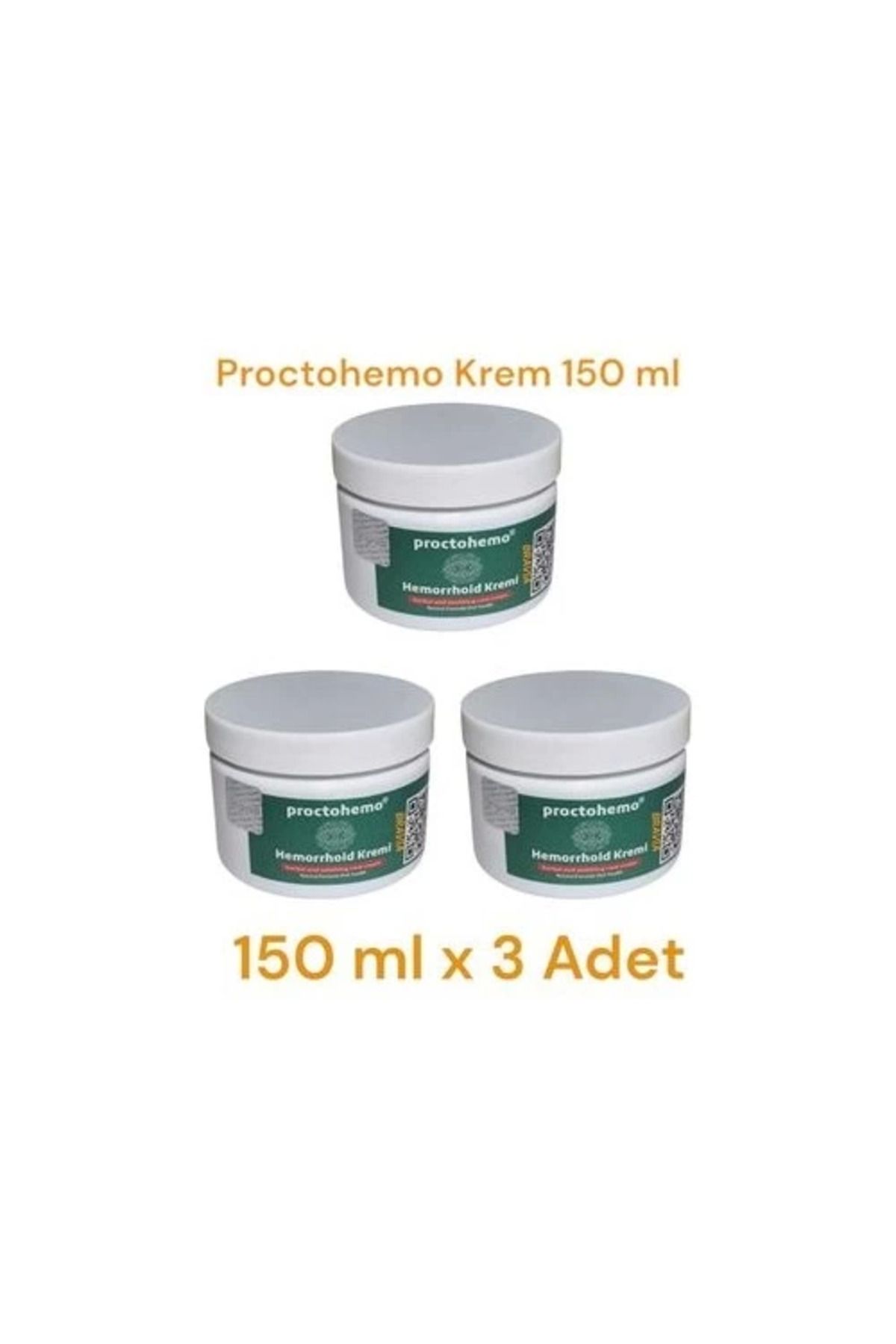 ÖYKÜ VE YİĞİT Proctohemo Krem 150 ml - Hemorrhoid Cream x 3 Adet