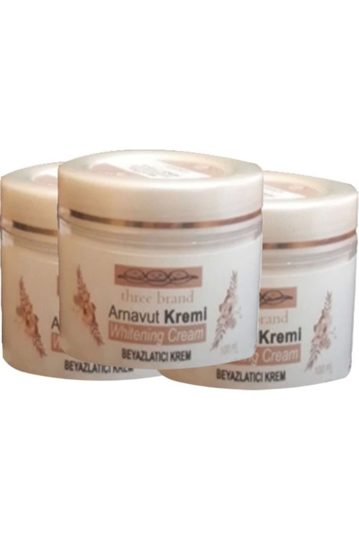 Silahlı Tower Three Brand Arnavut Kremi 3lü Adet Whitens Cream Tüm Bölge Aklık Kremi 100 ml