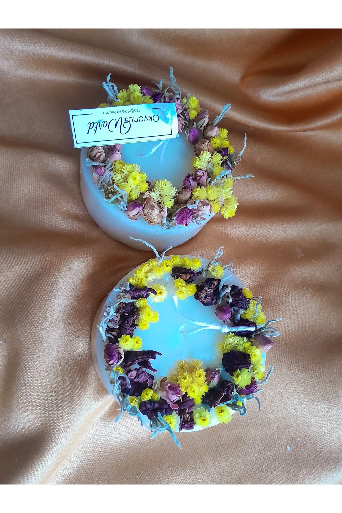 MUM çiçek rüyası yuvarlak mum