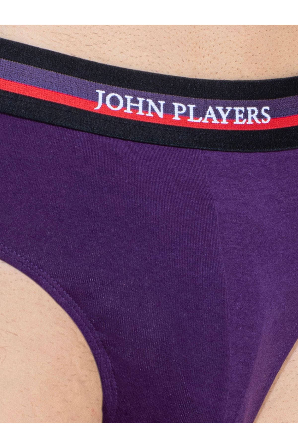 John Player By Styli-Pack of 2 - Solid Briefs with Elastic Waistband 6