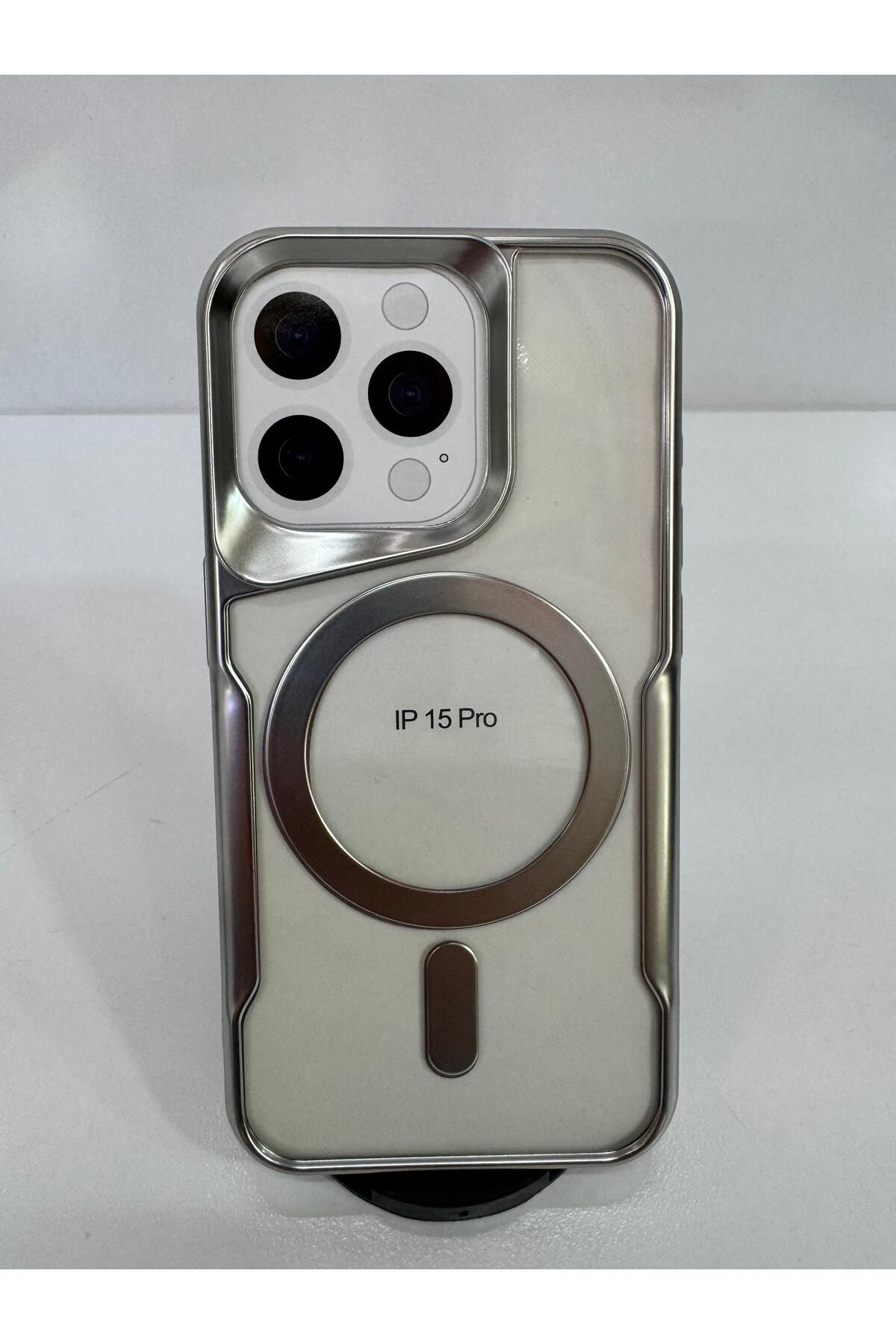 İnci İphone 15 pro lazer kesim magsafe özellikli şık telefon kılıfı