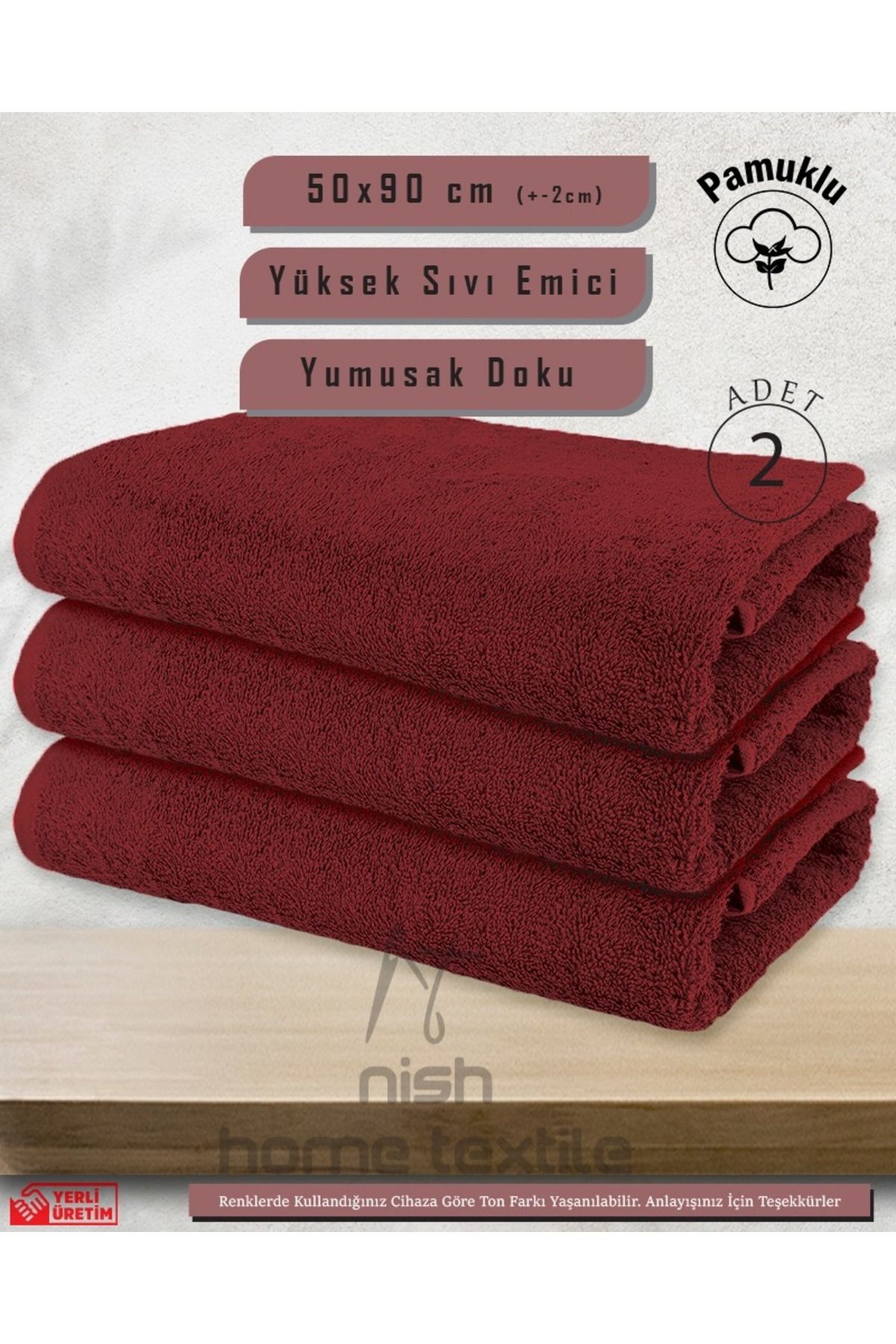 teknotrust 3'lü 50x90 pamuklu havlu seti, kuaför, spor, berber, gym, fitness için ideal