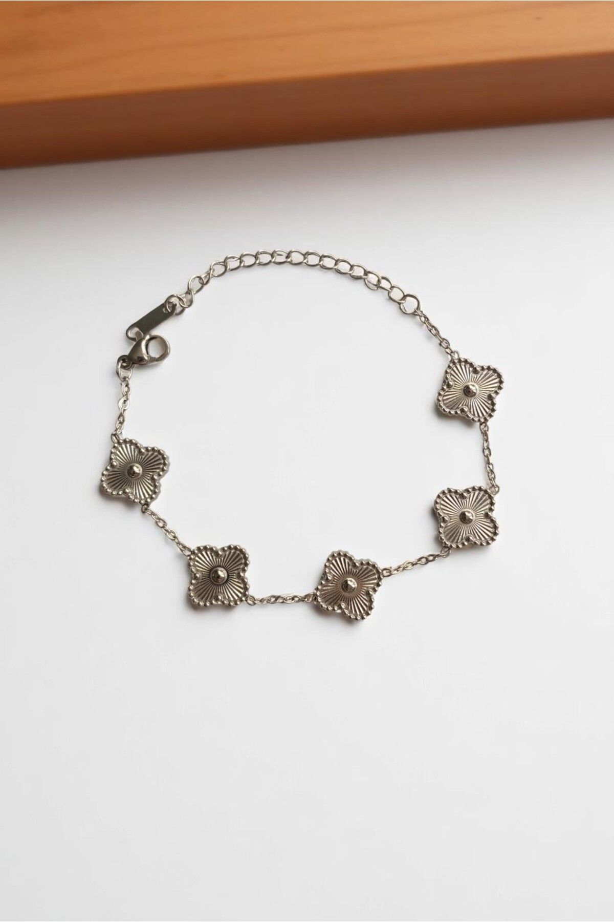 Diamara Designs Yonca Kadın Çelik Bileklik Beşli
