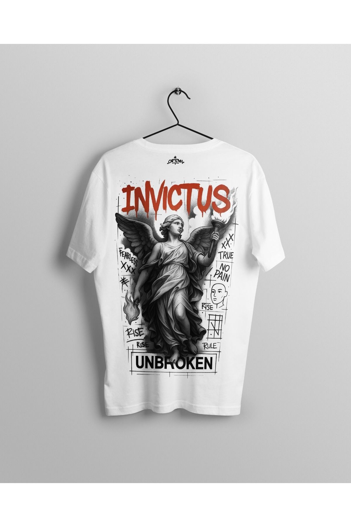 Ct Erkek Oversize Baskılı T-Shirt -Vandalizm Invictus