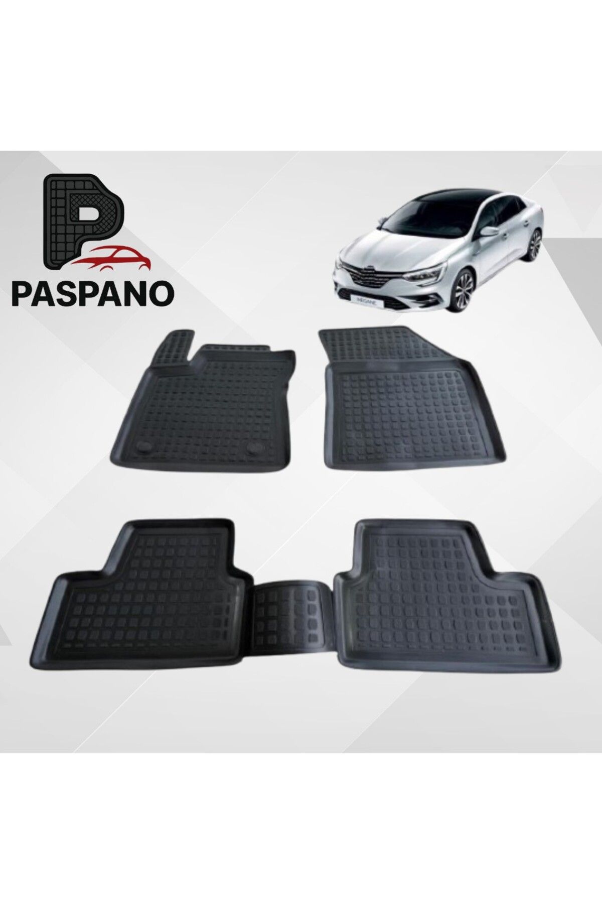 Paspano Renault Megane 4 Sedan Uyumlu 2016 ve Sonrası 3D Havuzlu Oto Paspas