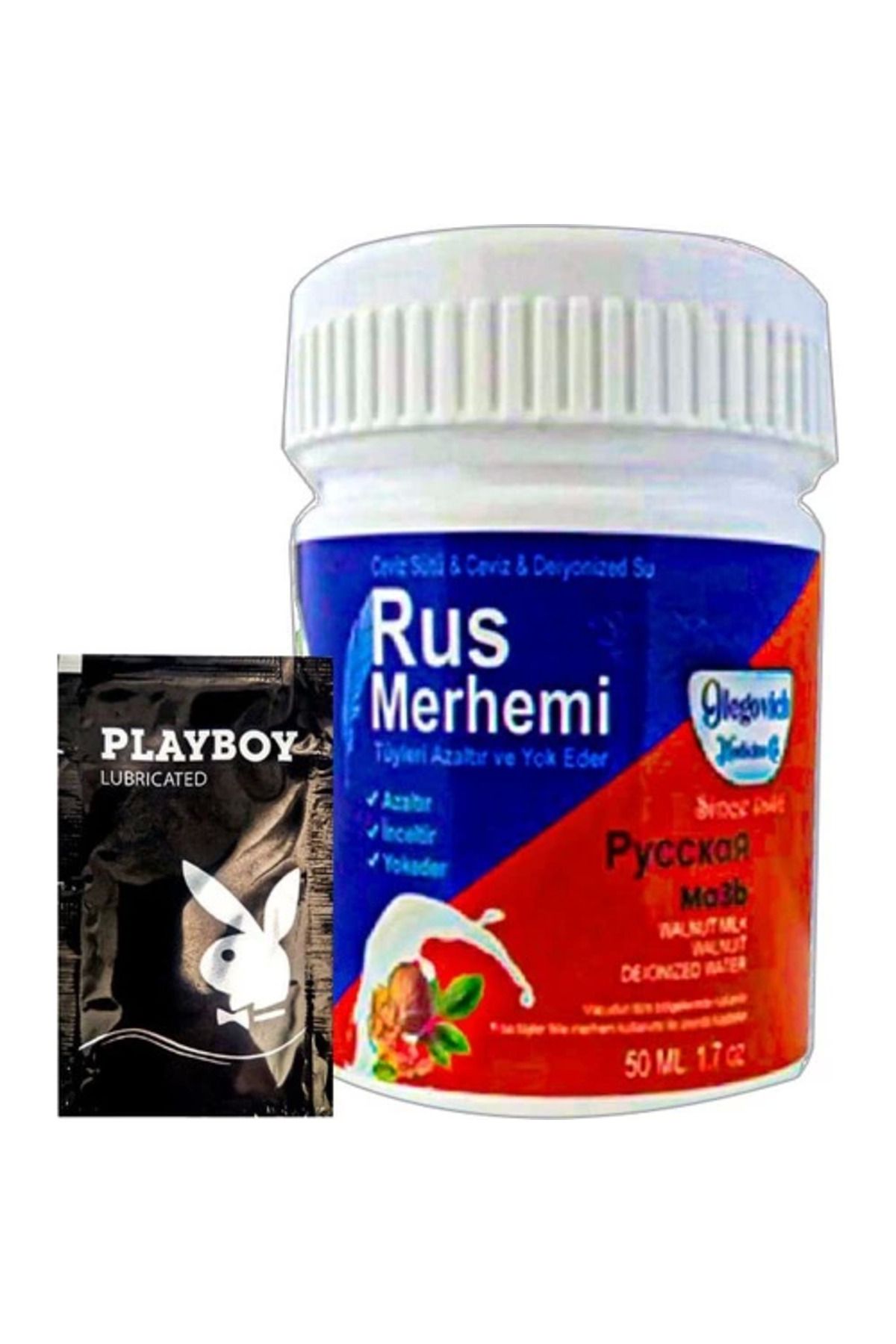 feifei Playboy Blue Rus Merhemi 50 ml Tüylere Krem + Yanında Jel - 000031KI