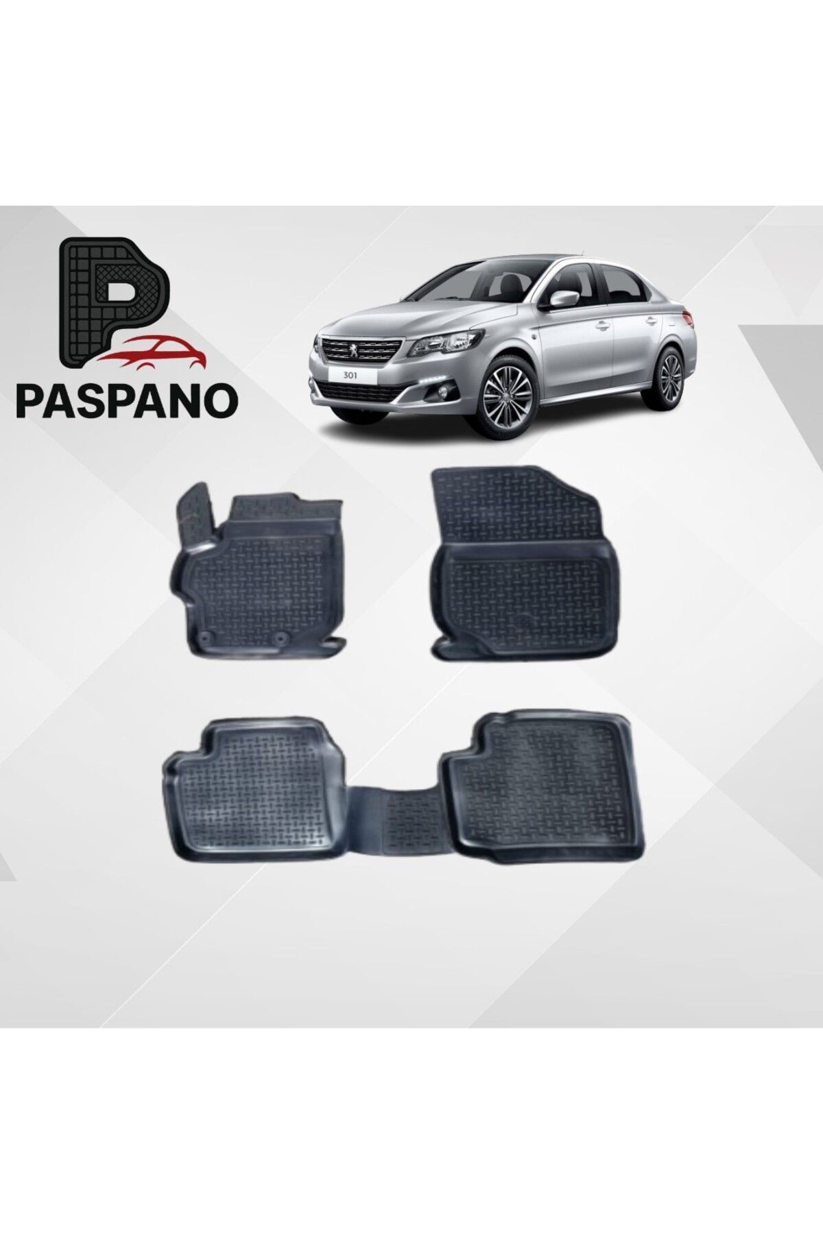 Paspano PEUGEOT 301 İle Uyumlu - Araca Özel Paspas