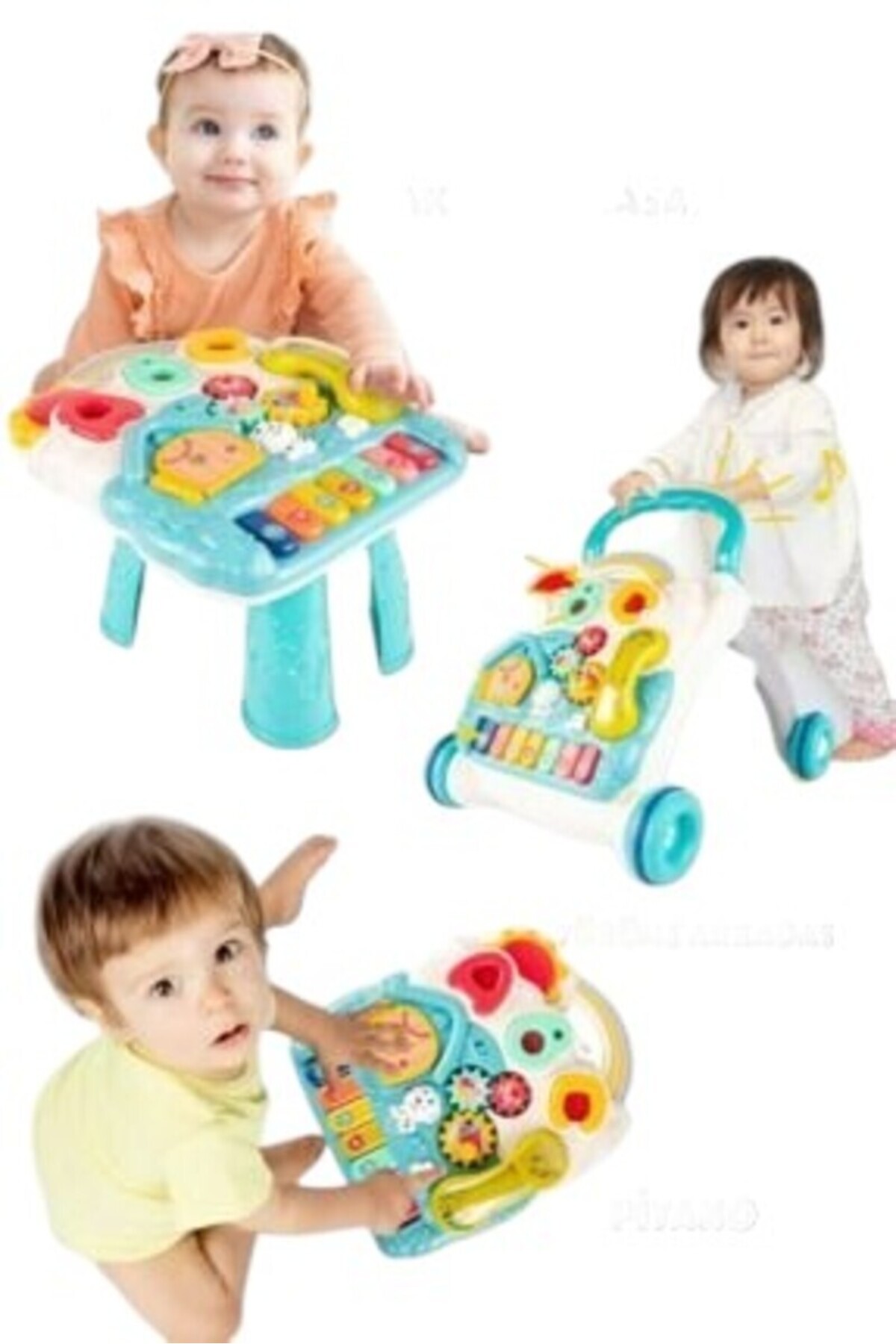 babydoor Toys Piyanolu 4in1 Bebek Yürüteci Eğitici Aktivite Oyun Masası Yürüteç fotoğrafı 3 (önizleme)