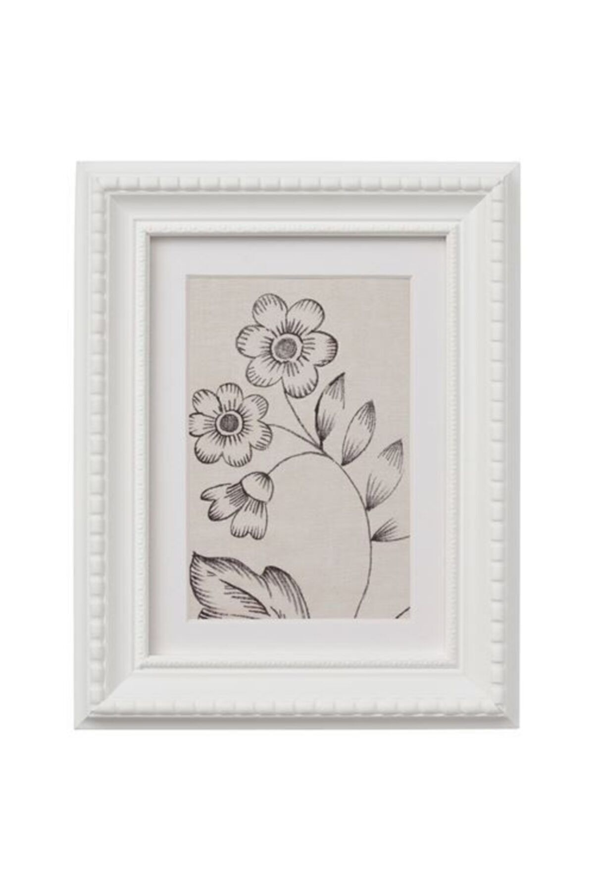 Elioure Beyaz kabartmalı 13x18 cm ev dekorasyon çerçevesi, asılabilir ve şık tasarım