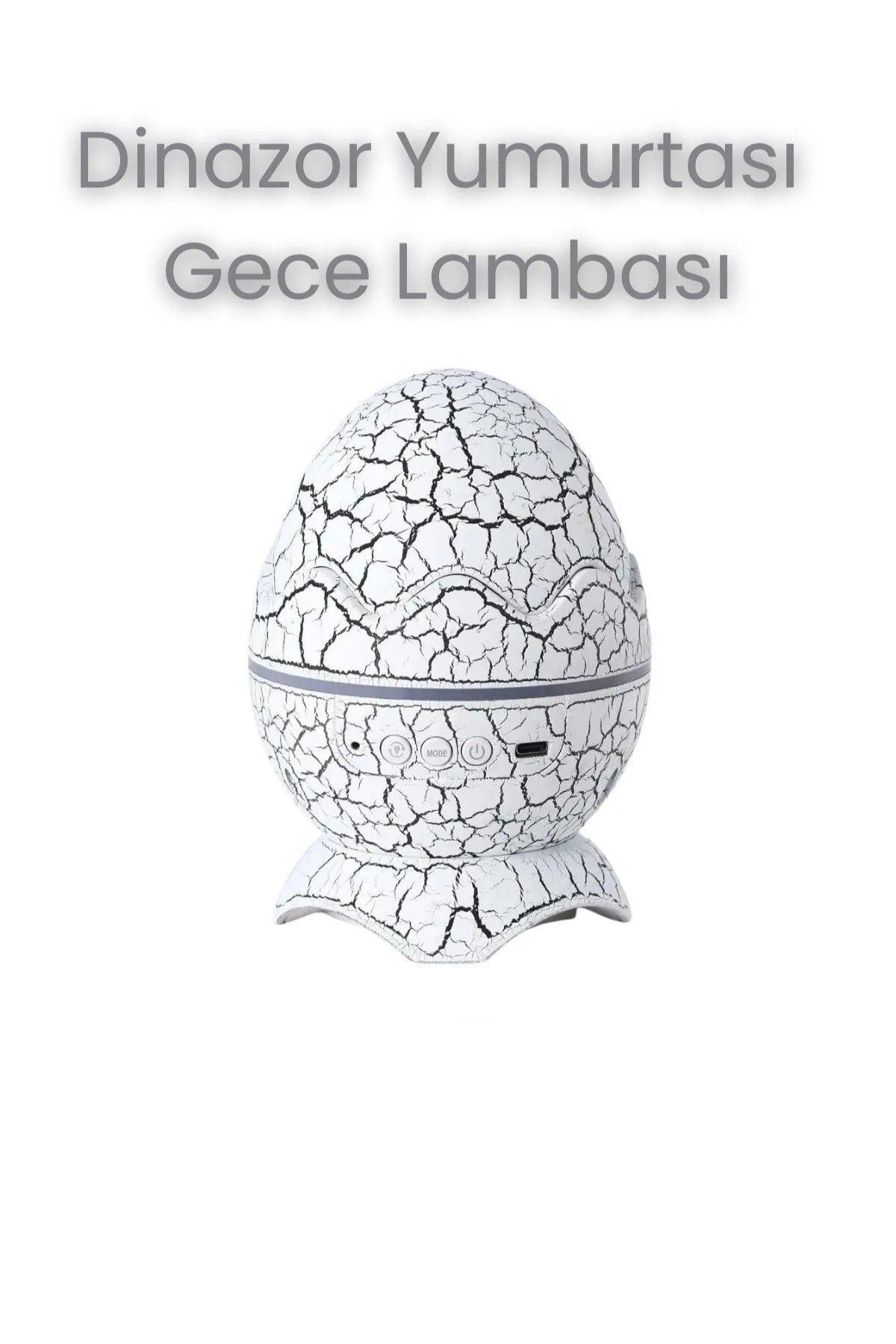 FOREFO Dinazor Yumurtası Kumandalı Bluetoothlu Gece Lambası Tavan Yansıtmalı Hoparlör
