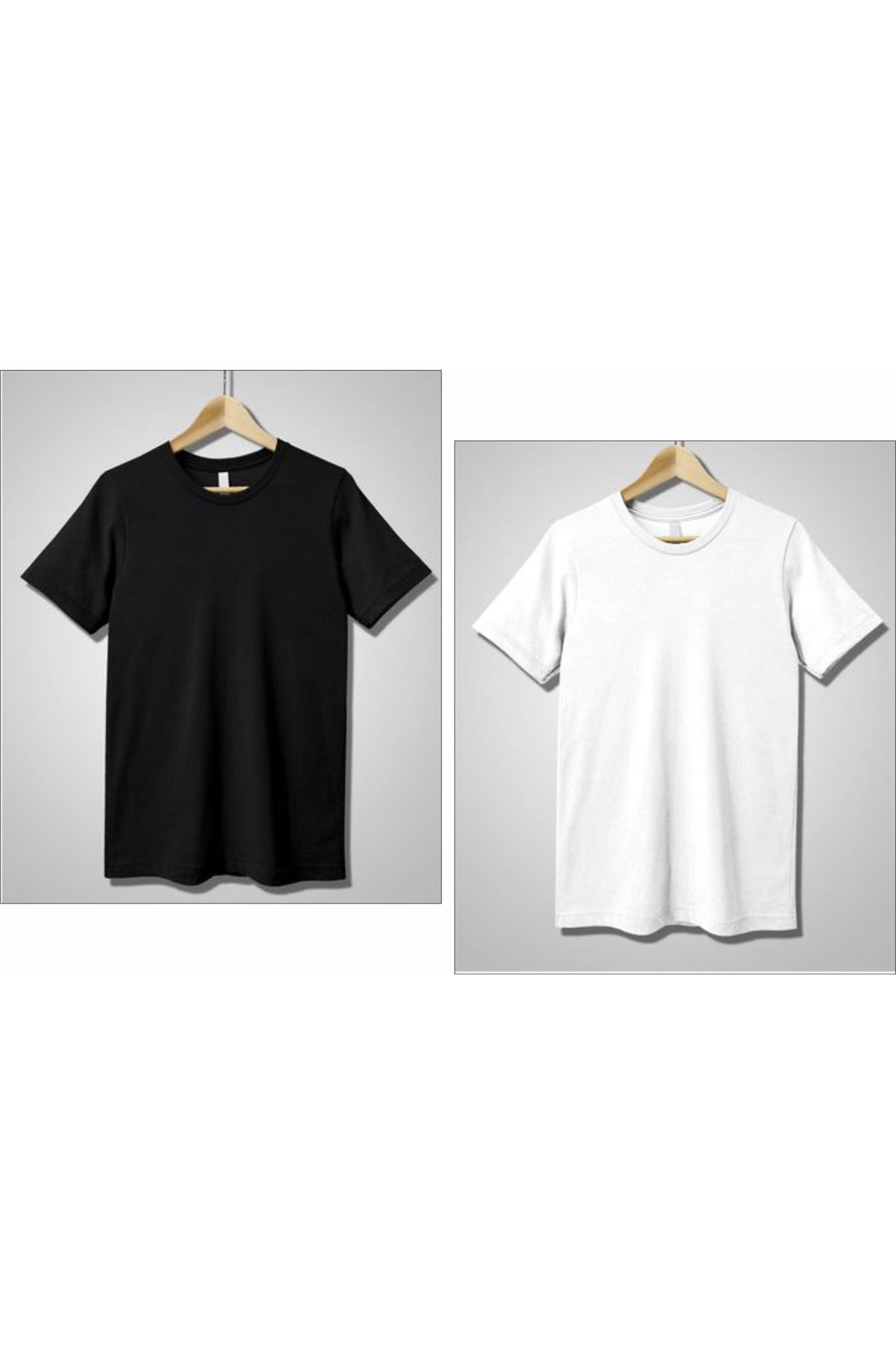 estilowear 2 Adet Unisex Oversize Baskılsız Pamuklu T-shirt