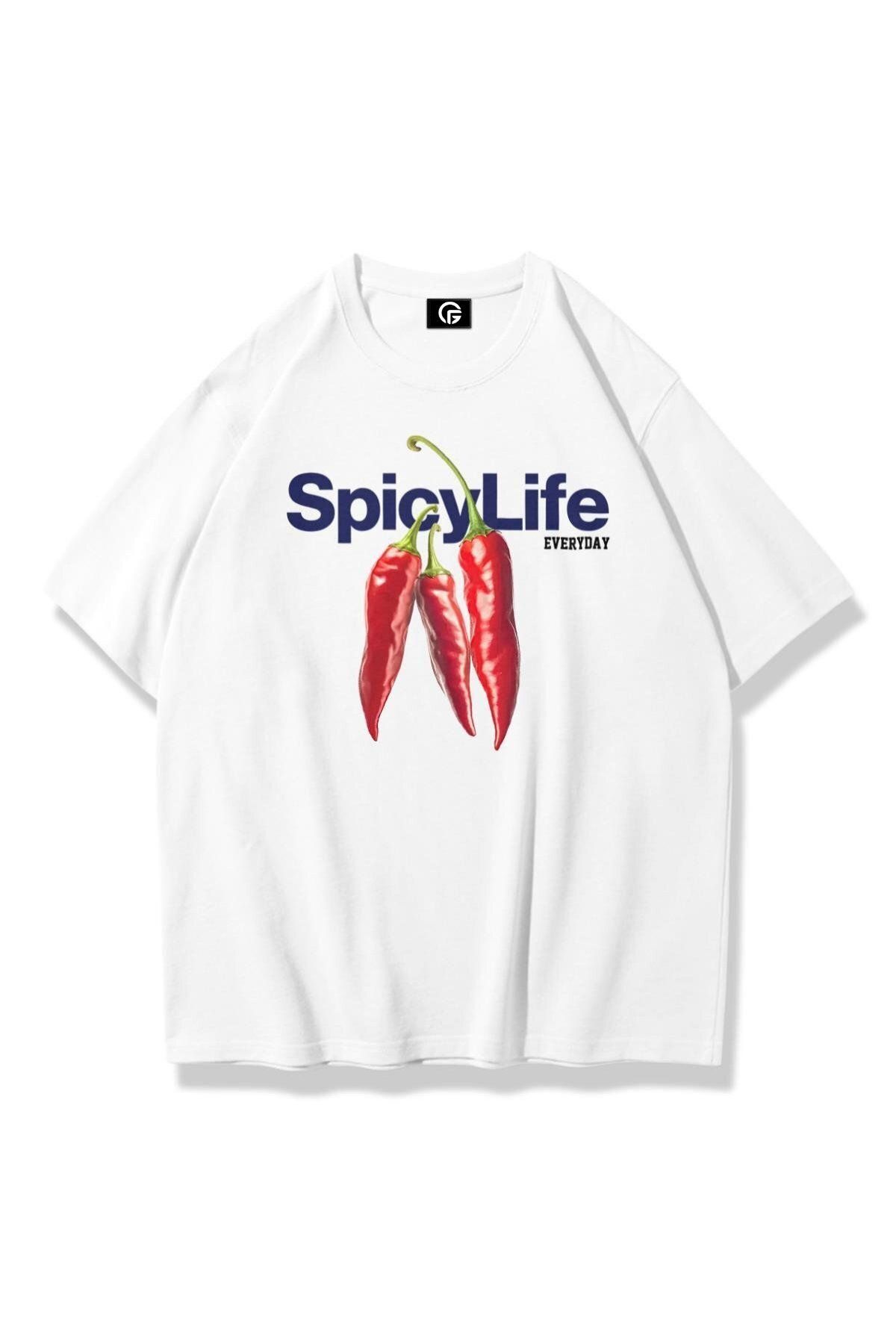 Gofeel Unisex Spicylife Tshirt Beyaz