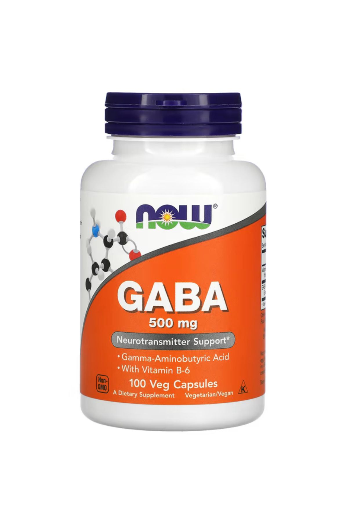 Now Foods , GABA, (Gamma-Aminobutyric Acid) 500mg, Neurotransmitter Support 100 Veg Capsules