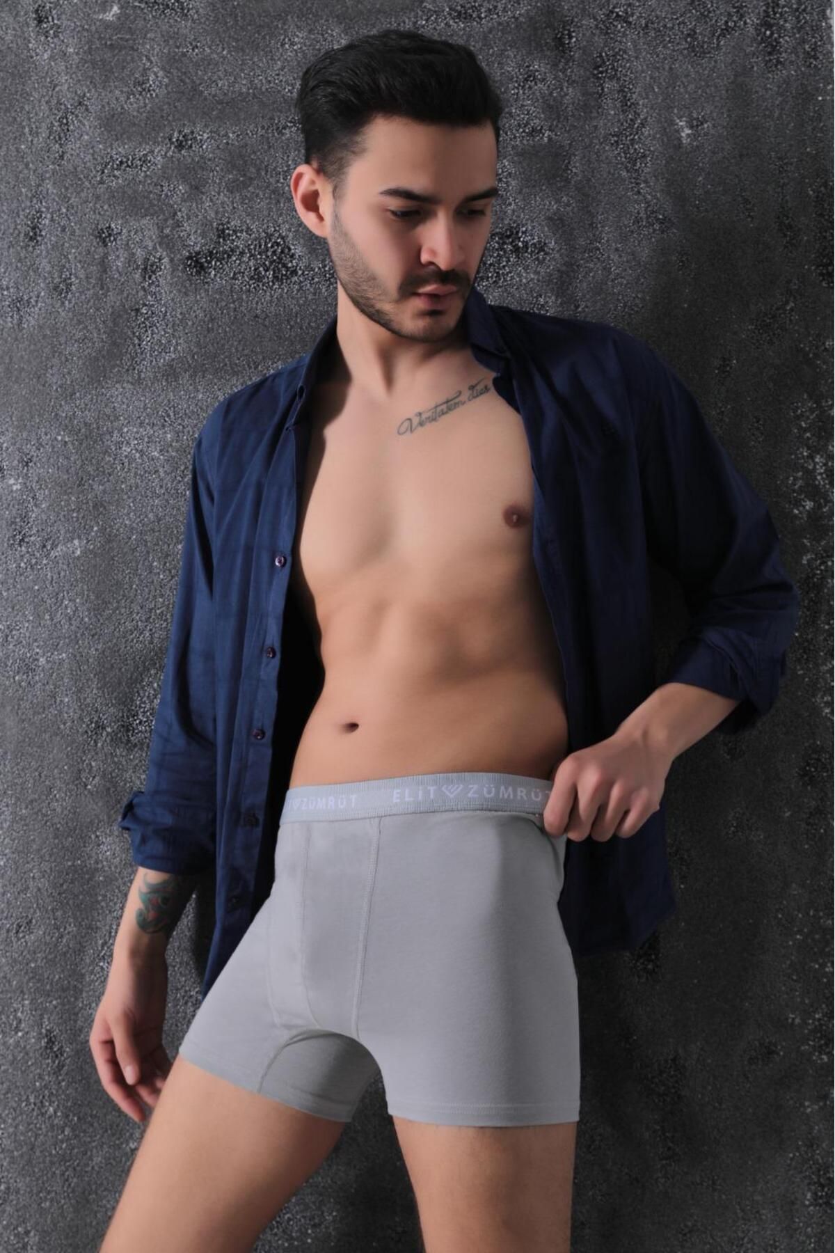 ZÜMRÜT YILDIZI Zümrüt Erkek Pamuklu Lıkrali Boxer Tekli Adet Modal Ve %100 Pamuk