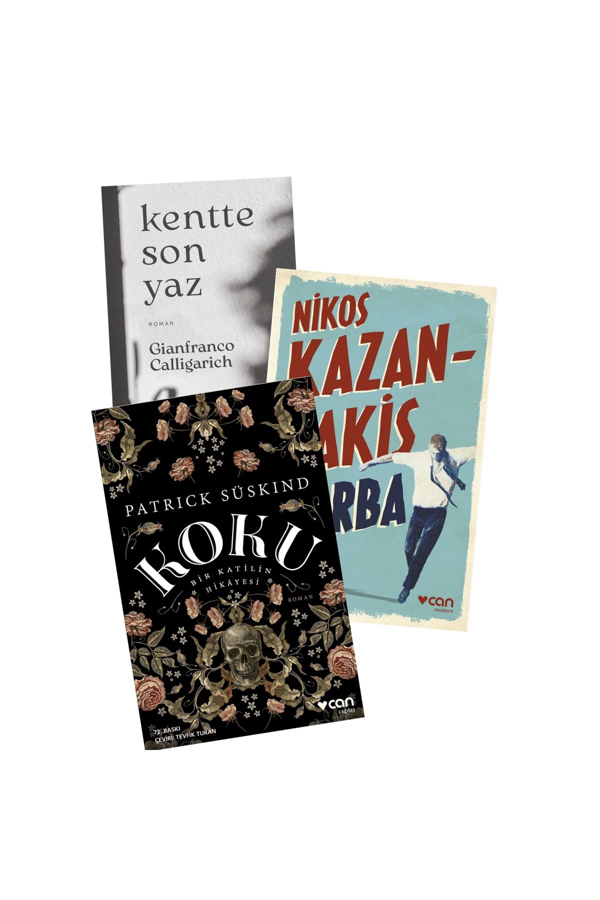 Can Yayınları Koku - Zorba - Kentte Son Yaz Patrick Suskind Kazancakis 3 lü Kitap Seti