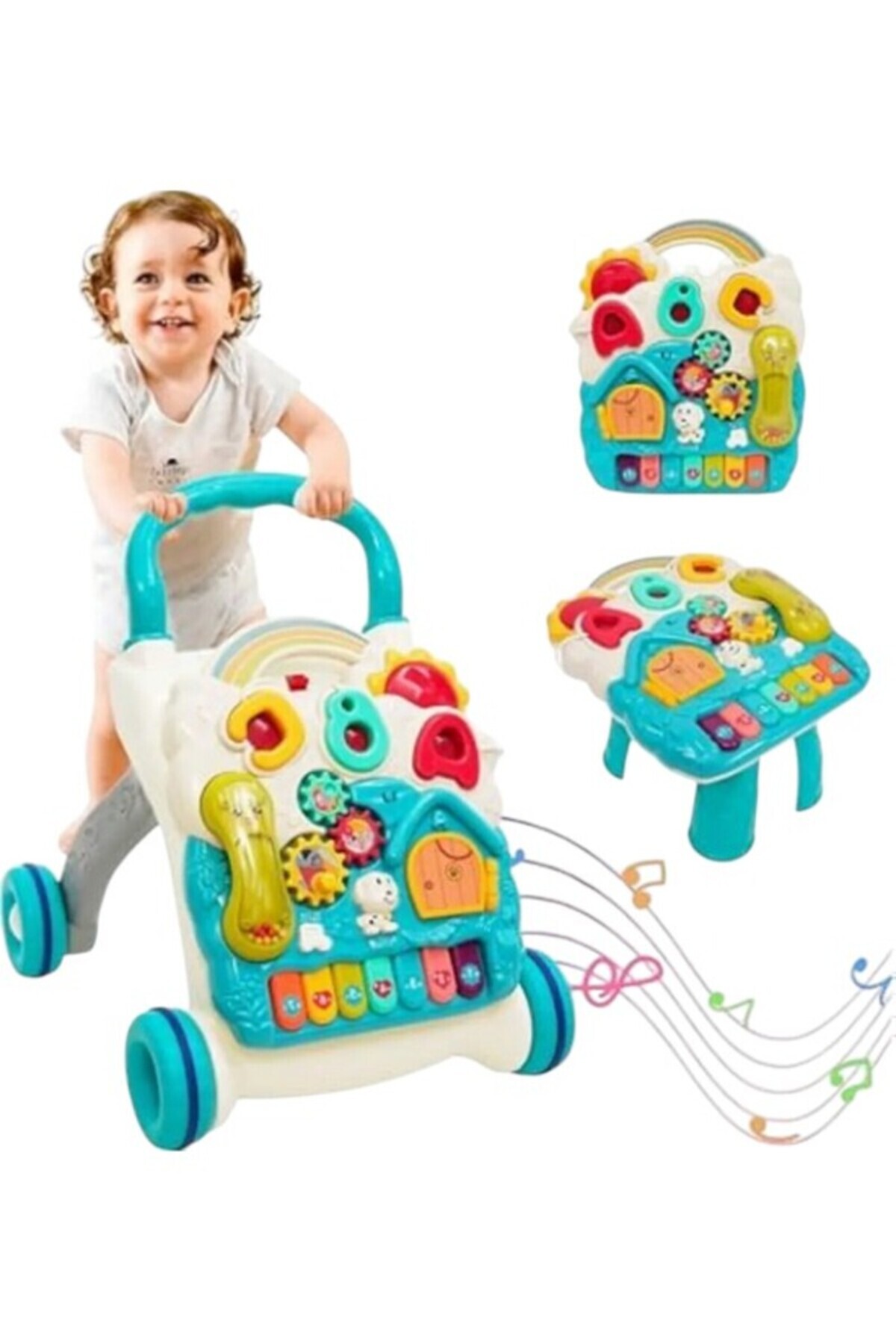 babydoor Toys Piyanolu 4in1 Bebek Yürüteci Eğitici Aktivite Oyun Masası Yürüteç fotoğrafı 7 (önizleme)