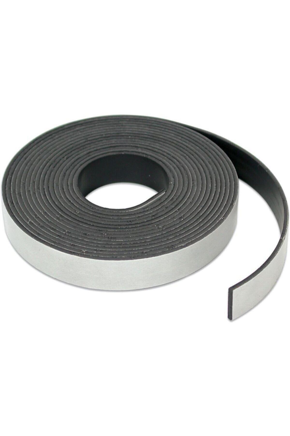 Elioure 15 Metre Genişlik 20mm Yapışkanlı Şerit Mıknatıs, Güçlü ve Dayanıklı Gri Magnet