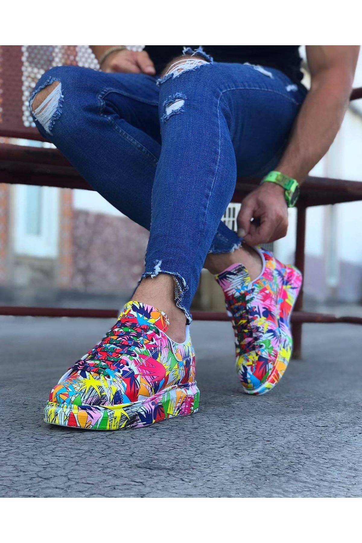 GETFAY WG501 Çok Boyalı Erkek Casual Ayakkabı
