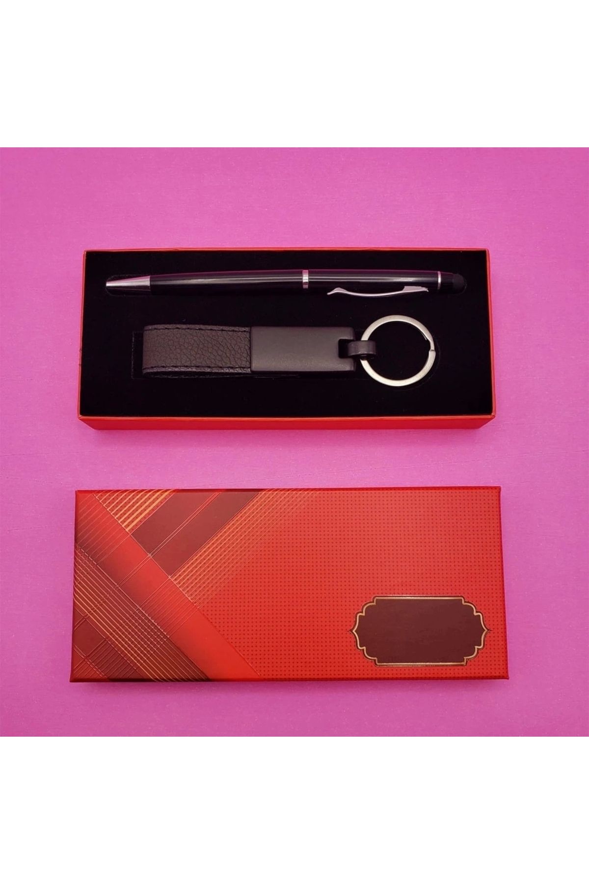shopwave Siyah Touchpen Kalem Ve Anahtarlık