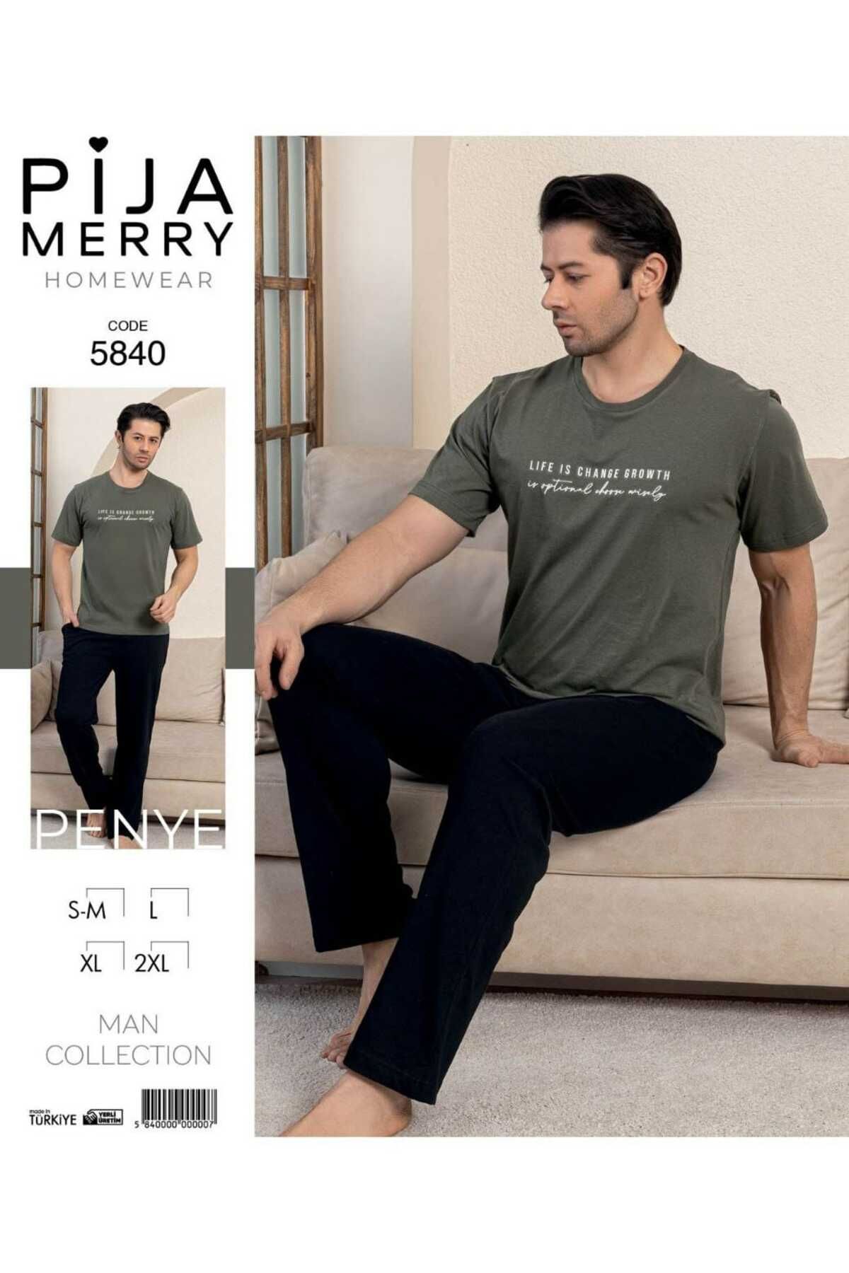 PİJAMERRY erkek kısa kol pijama takımı