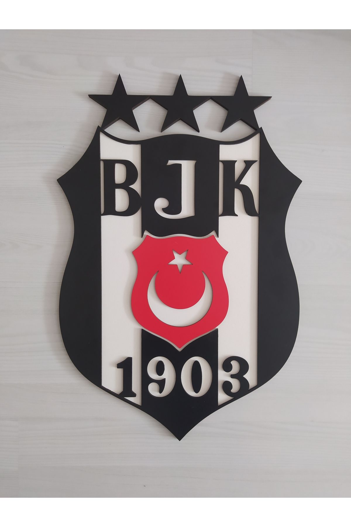 Home Ahşap Dekoratif Beşiktaş ve Bayrak armalı tablo