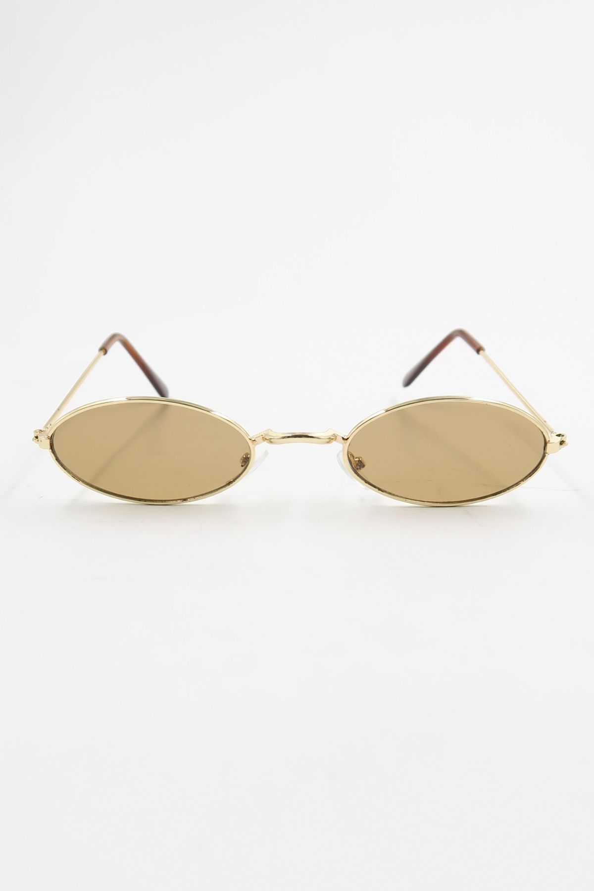 VAGGON Oval Şekilli Gold Metal Çerçeveli Güneş Gözlüğü