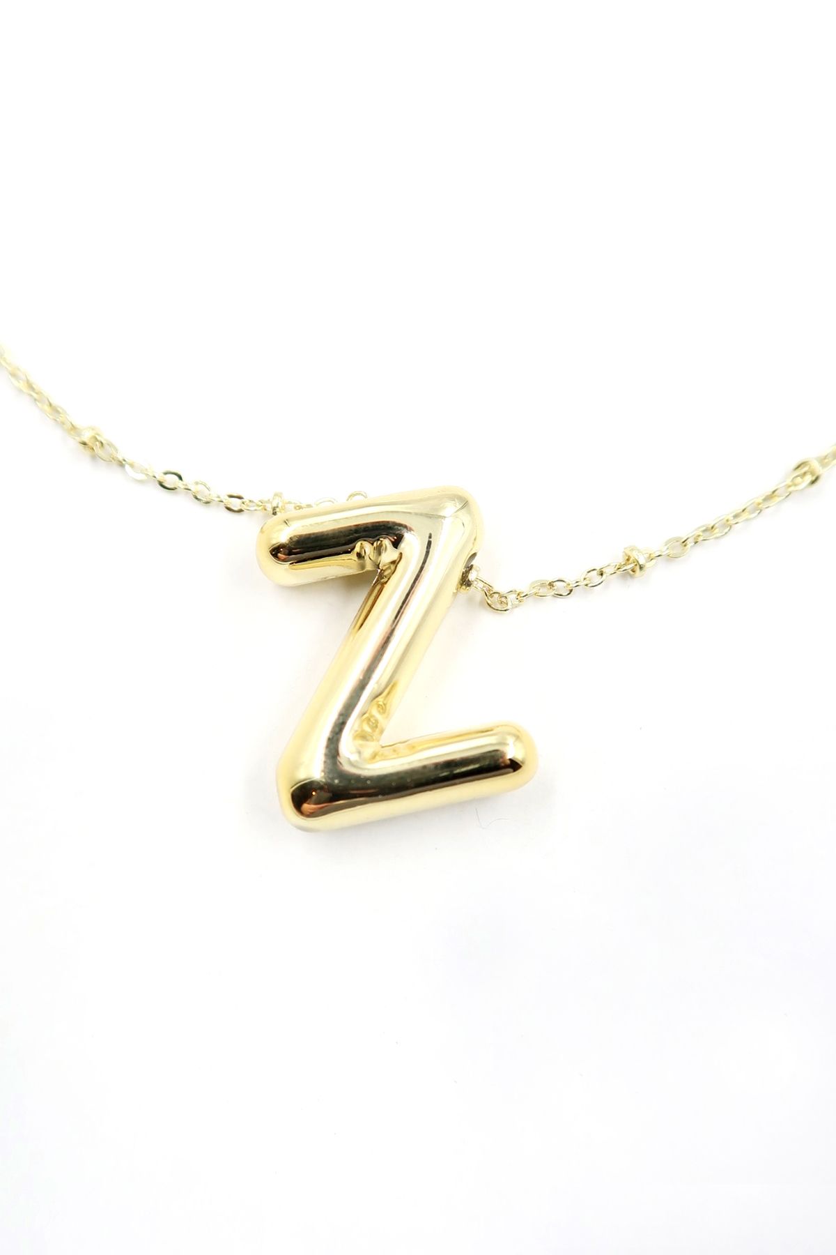 VAGGON 3 Boyutlu Z Harfi Gold Kolye