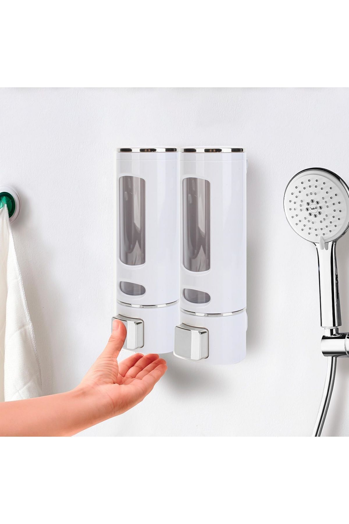 Sea Home 2 ADET 400 ML Duş Şampuan Dispenseri,Doldurulabilir Şampuan ve Saç Kremi Şişeleri Banyo Mutfak Otel