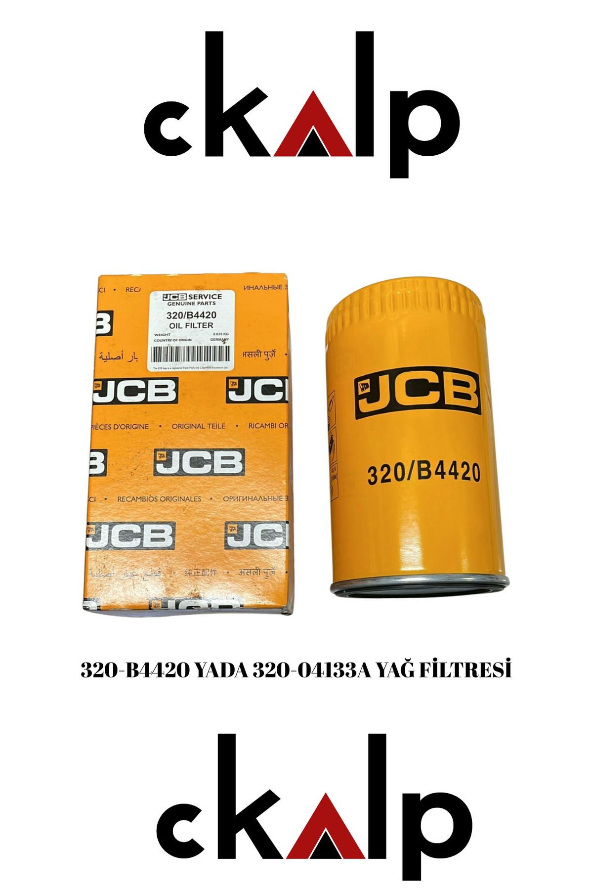 CKALP JCB 320-B4420 YADA 320-04133A YAĞ FİLTRESİ