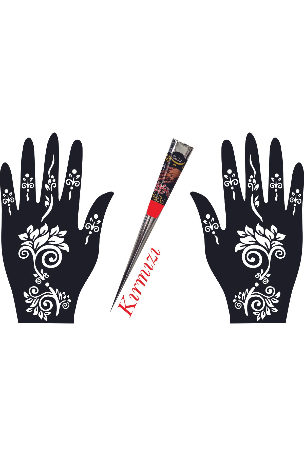 hennadibace El Deseni Kına Kalıbı (GEÇİCİ DÖVME ŞABLONU) Hint Kınası Henna Tattoo Stencil Kına Gecesi
