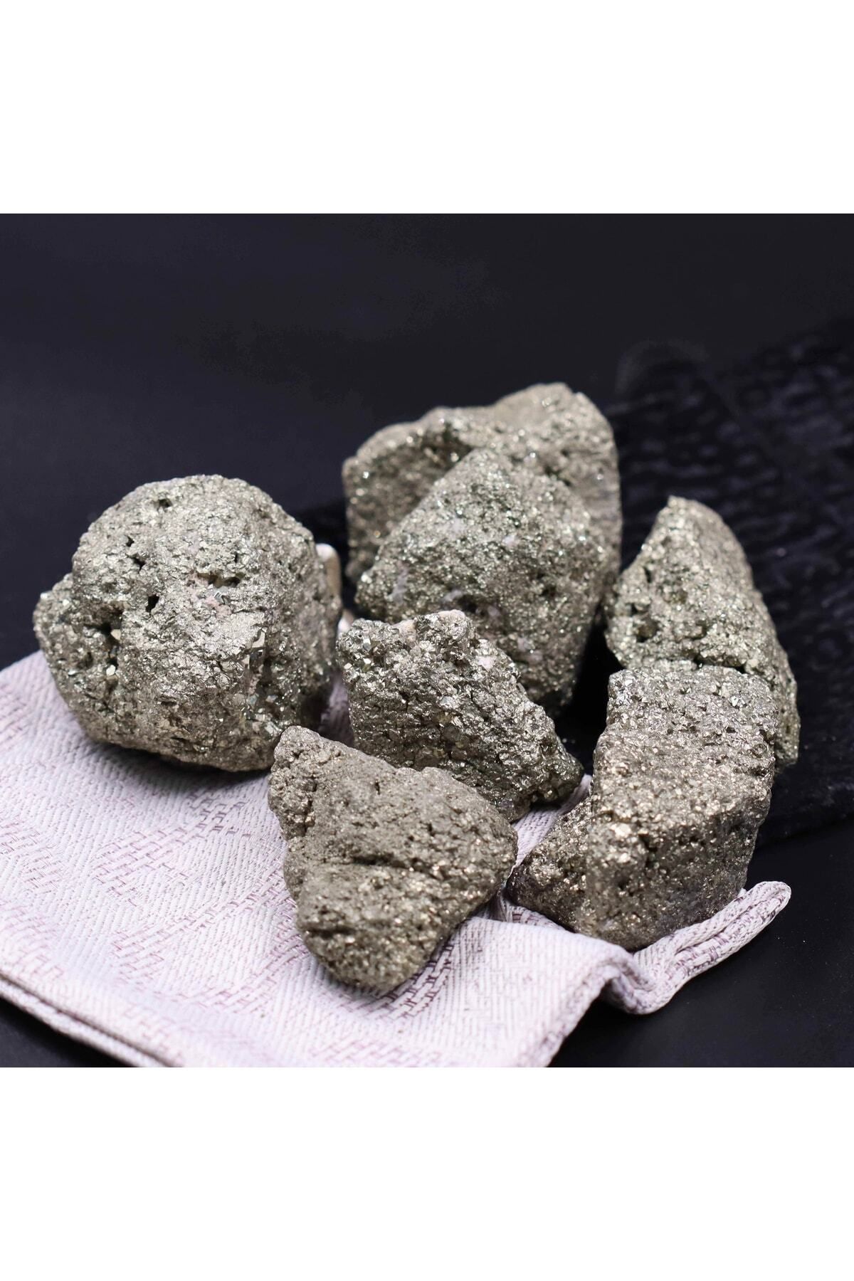 Elioure Doğal Pirit Taşı Parça, Ham Kütle, 25-45gr, Gri Renkli, Işlenmemiş Doğal Taş