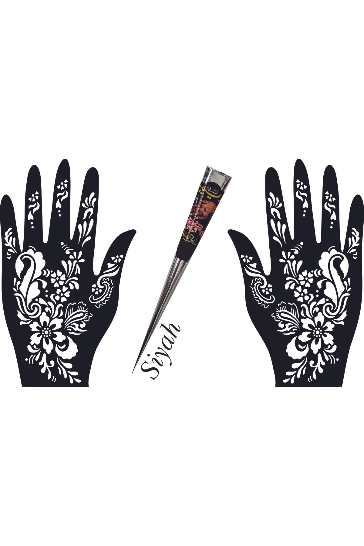 hennadibace El Deseni Kına Kalıbı (GEÇİCİ DÖVME ŞABLONU) Hint Kınası Henna Tattoo Stencil Kına Gecesi