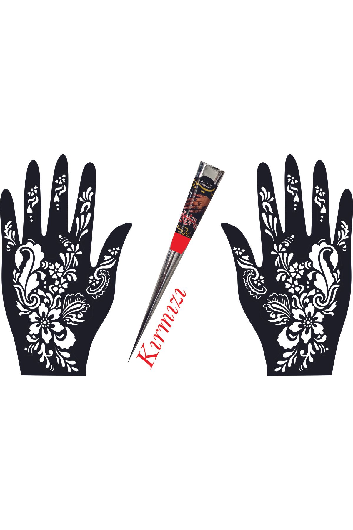 hennadibace El Deseni Kına Kalıbı (GEÇİCİ DÖVME ŞABLONU) Hint Kınası Henna Tattoo Stencil Kına Gecesi