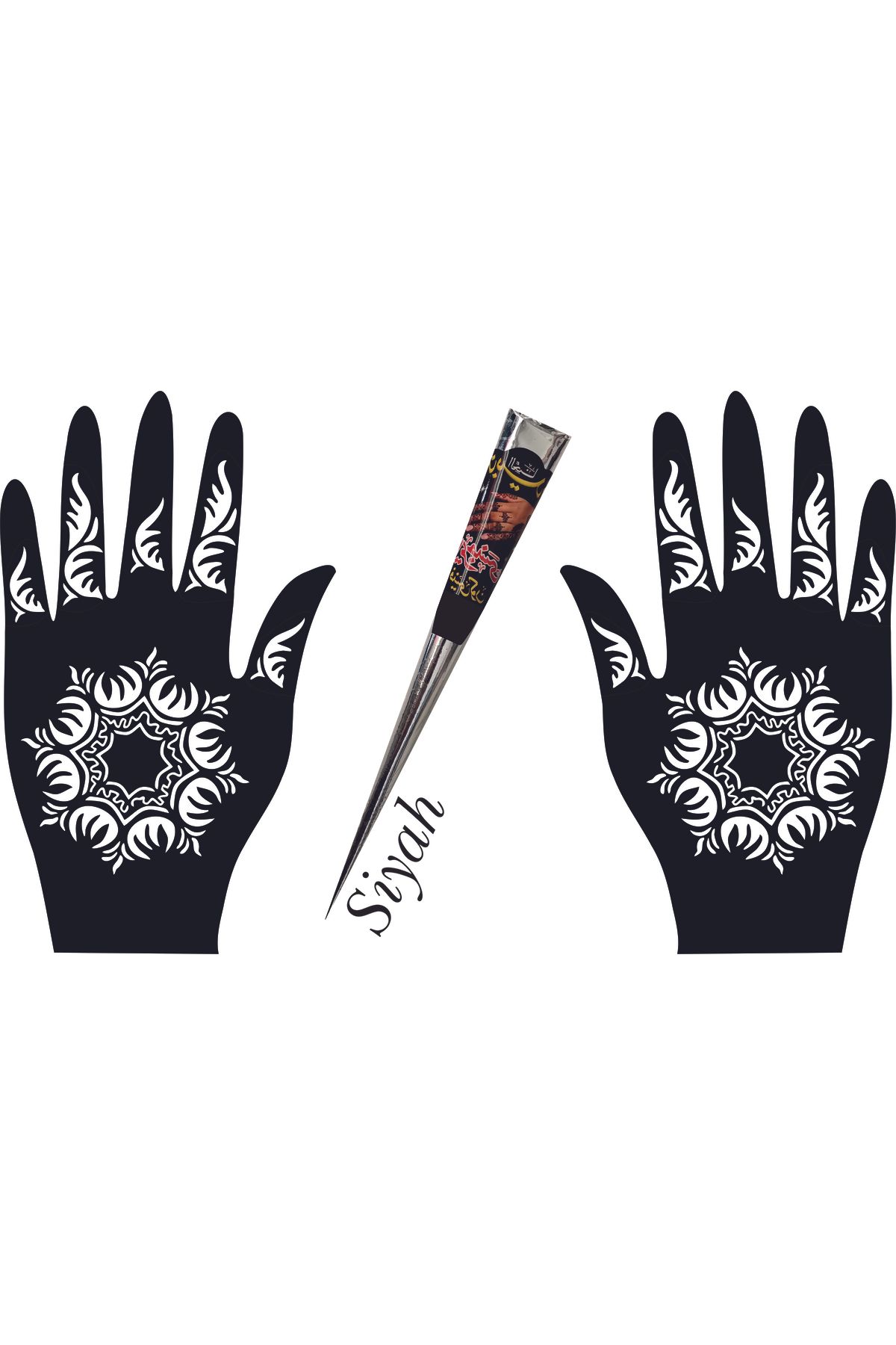 hennadibace El Deseni Kına Kalıbı (GEÇİCİ DÖVME ŞABLONU) Hint Kınası Henna Tattoo Stencil Kına Gecesi