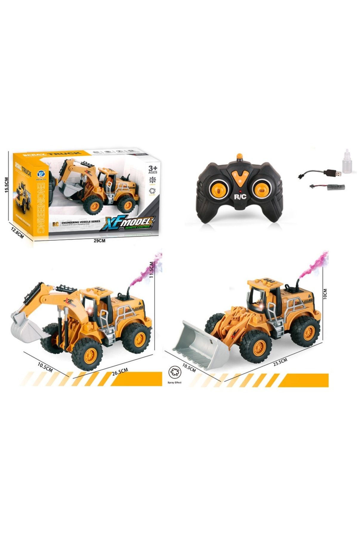 BYCEGU 01444 UZAKTAN KUMANDALI FULL FONSİYON OYUNCAK KAZICI MODEL KEPÇE EXVATÖR