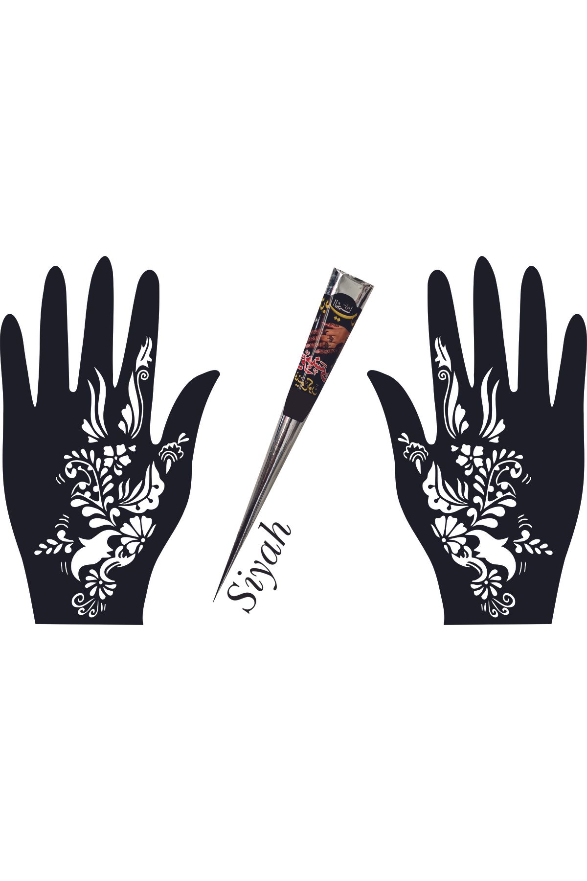 hennadibace El Deseni Kına Kalıbı (GEÇİCİ DÖVME ŞABLONU) Hint Kınası Henna Tattoo Stencil Kına Gecesi