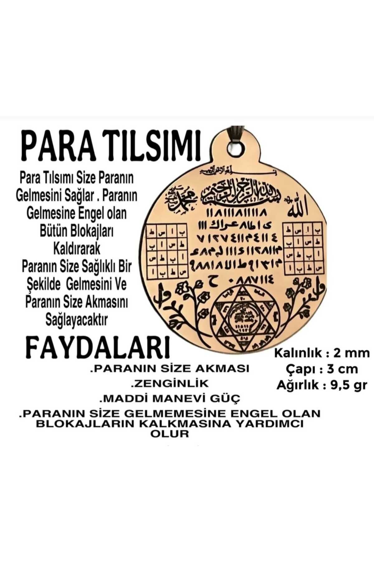 GM SİLVER Para tılsımı kolye