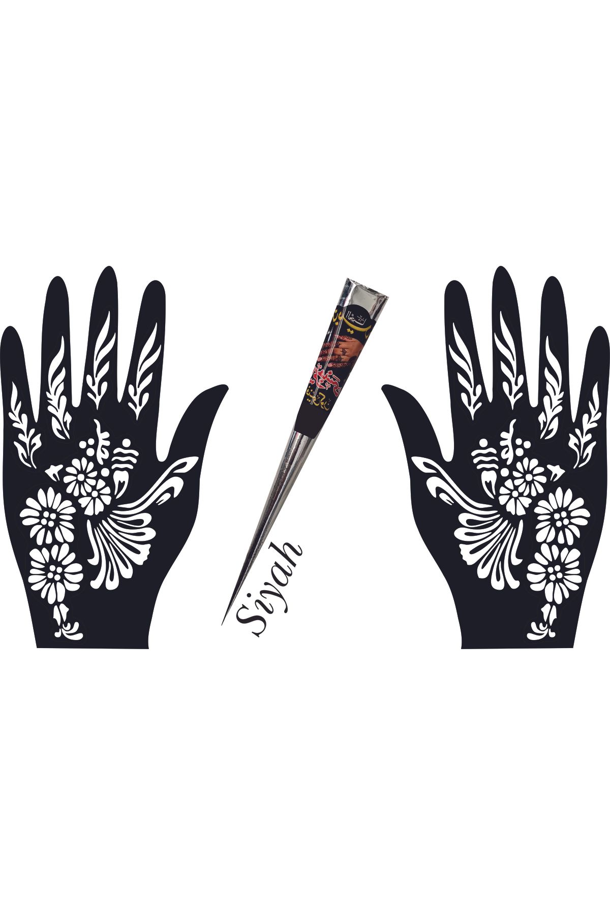 hennadibace El Deseni Kına Kalıbı (GEÇİCİ DÖVME ŞABLONU) Hint Kınası Henna Tattoo Stencil Kına Gecesi