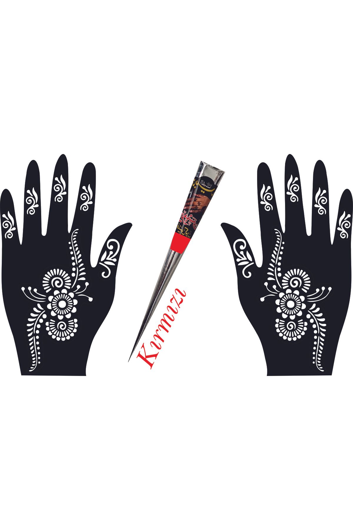 hennadibace El Deseni Kına Kalıbı (GEÇİCİ DÖVME ŞABLONU) Hint Kınası Henna Tattoo Stencil Kına Gecesi