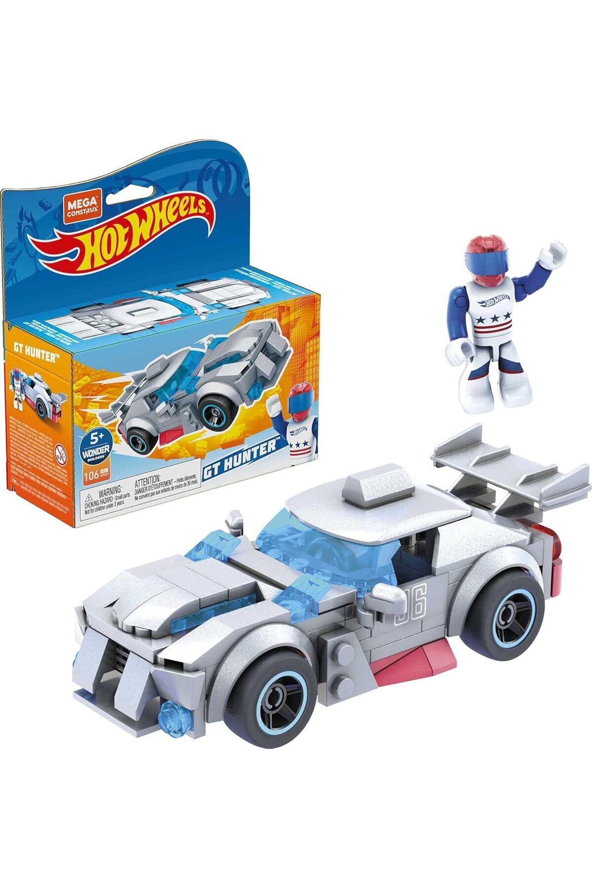 مگا کانستراکس هات ویلز جی‌تی هانتر، ووندر بیلدر، ۱۰۶ تکه