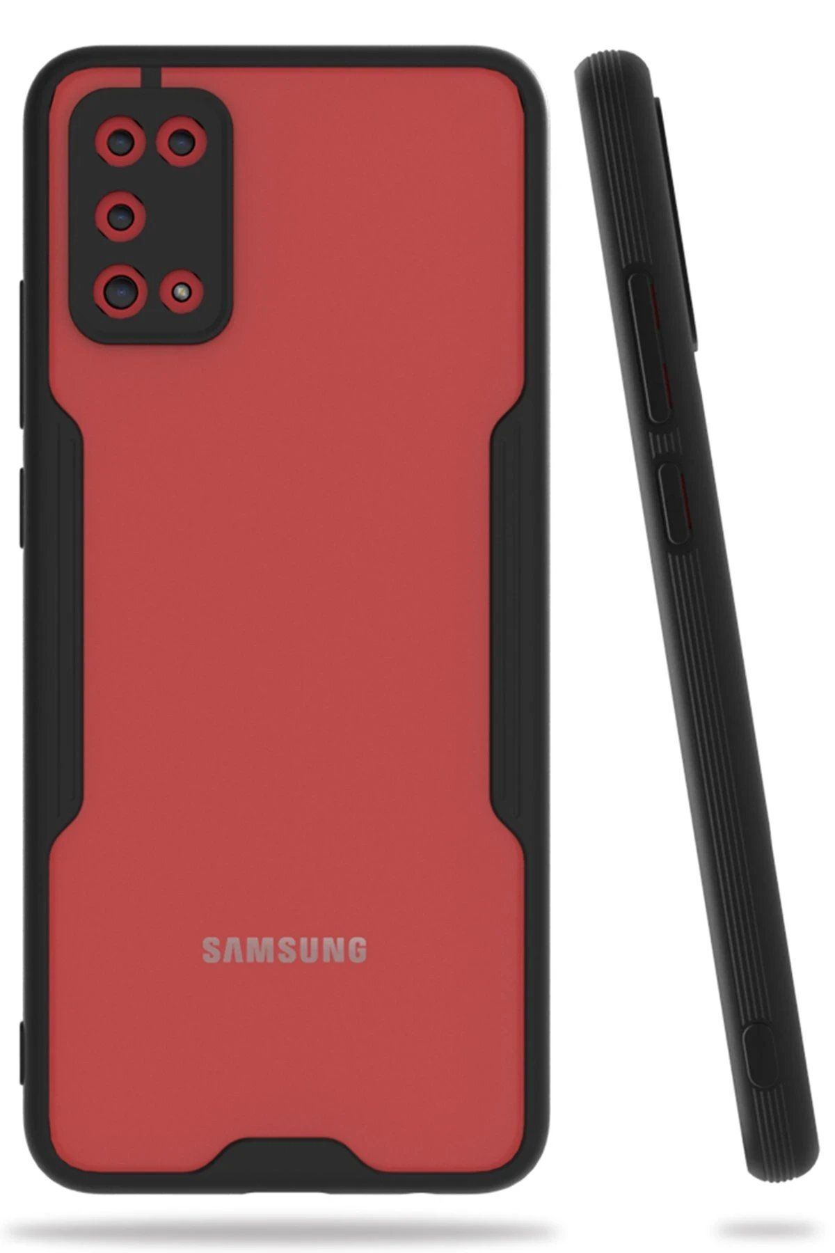 CepteToptan Newface Samsung Galaxy A02S Kılıf Platin Silikon - Siyah