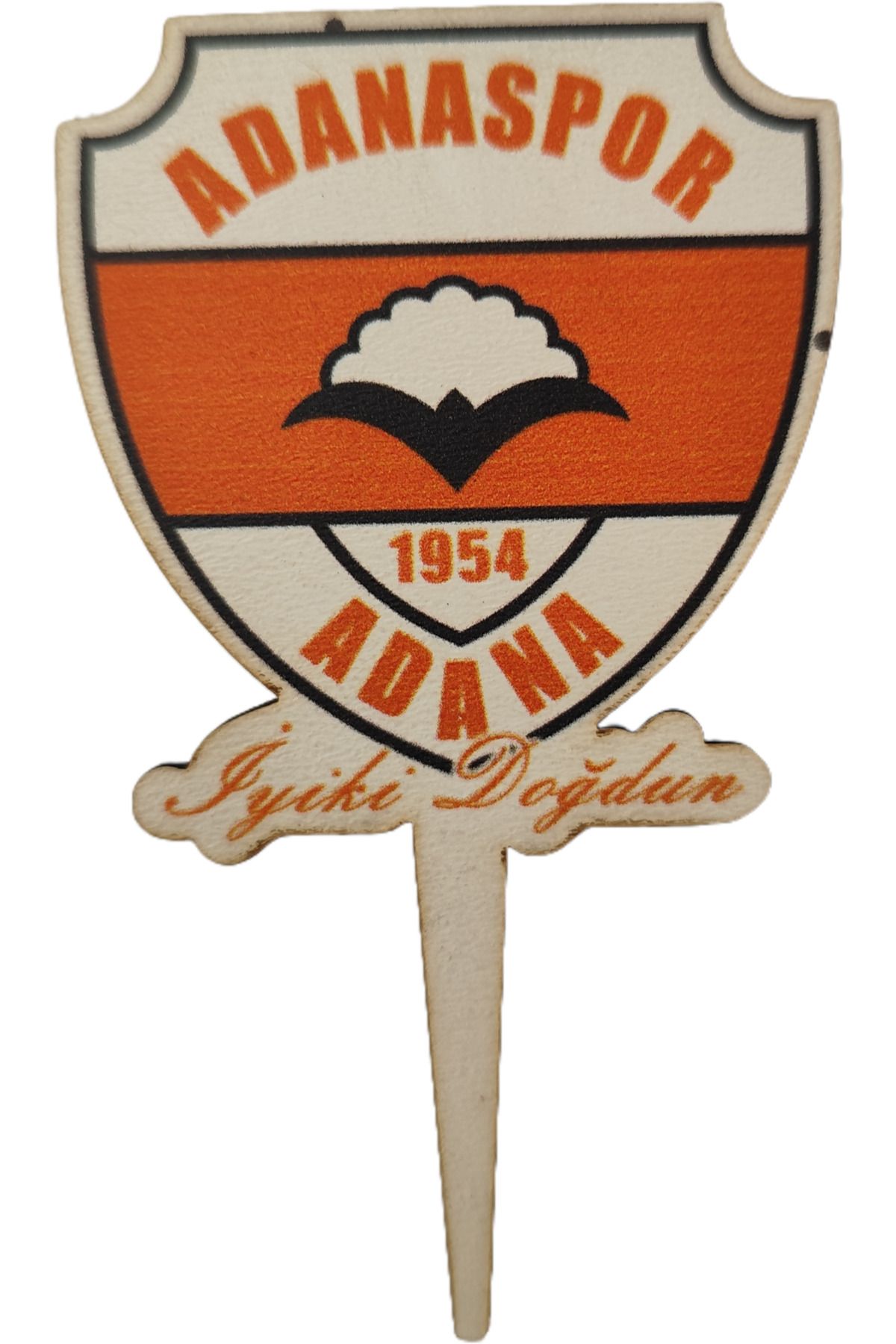 ÇUKUROVA ÜTÜ Pasta Süsleme, Taraftar Adanaspor Armalı, Logolu, Pasta Süsü Ahşap 3 mm