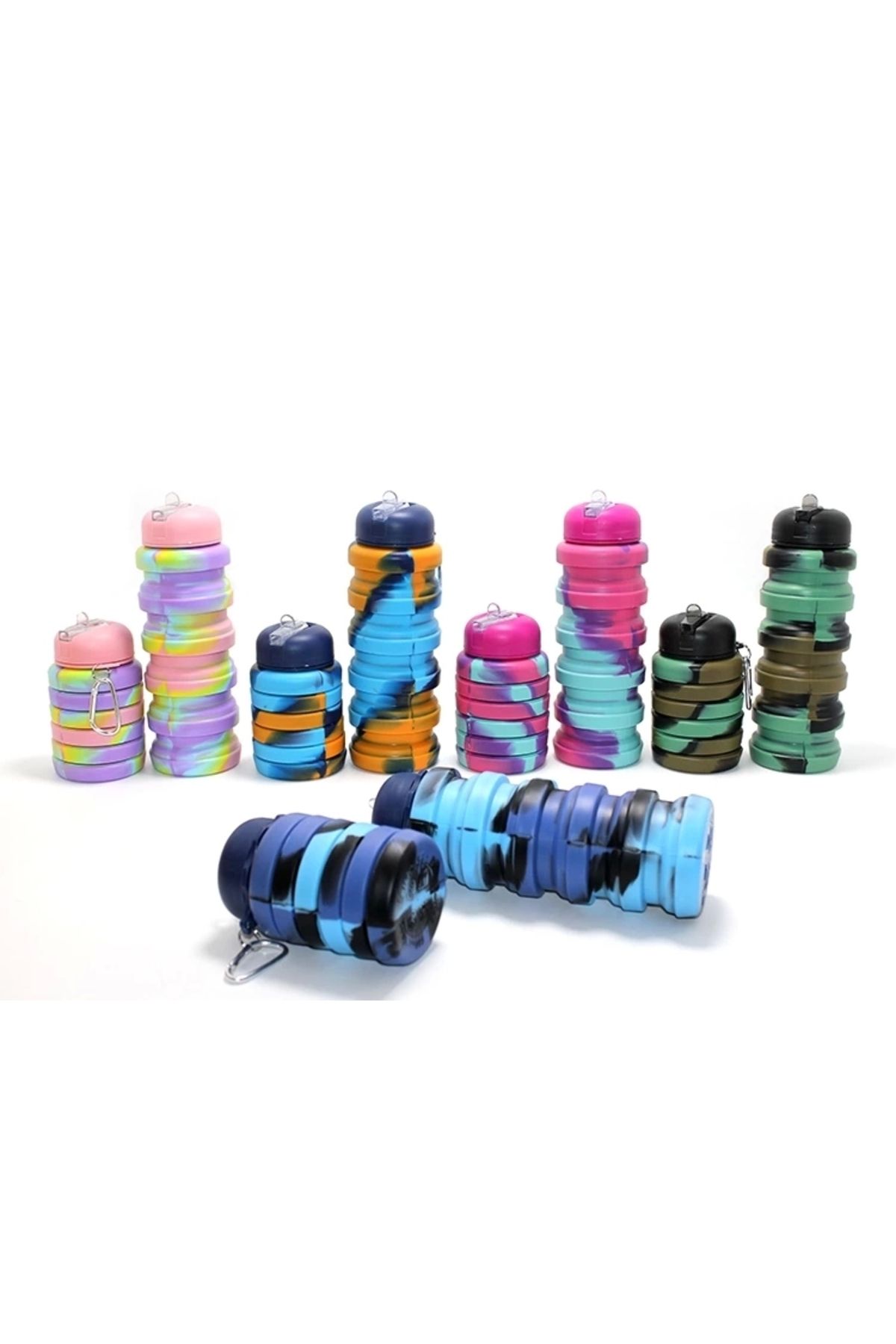 shop Katlanabilir Portatif Silikon Su Şişesi 500 Ml Alk3140