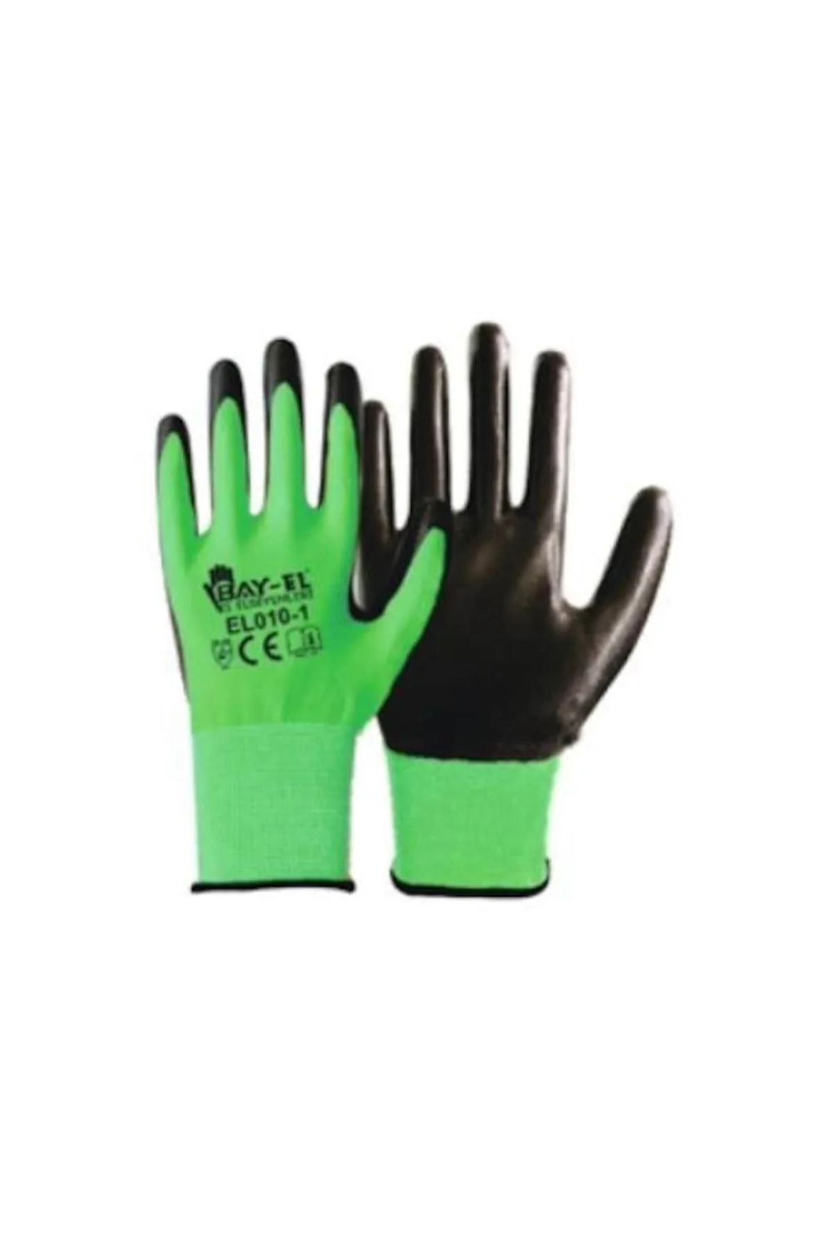 Bay-El BAYEL ELDİVEN 1/2 YEŞİL-SİYAH 10" EL040(12 ADET)